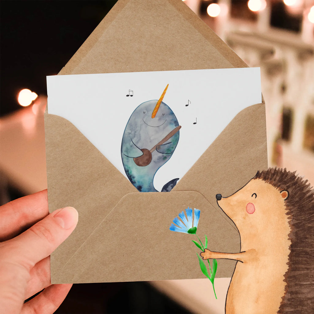 Personalisierte Deluxe Karte Narwal Gitarre Personalisierte Glückwunschkarte, Personalisierte Grußkarte, Grußkarte selbst gestalten, Personalisierte Geburtstagskarte, Personalisiertere Klappkarte, Grußkarte selber drucken, Grußkarte mit Namen, Personalisierte Hochzeitskarte, Grußkarte mit persönlichen Nachrichten, Grußkarte als Geldgeschenk, Personalisierte Einladungskarte, Personalisierte Karte, Grußkarten personalisiert, Meerestiere, Meer, Urlaub, Probleme, Tanzen, Problemlösung, Narwal, Frust, Wal, Gespräche, Gitarre