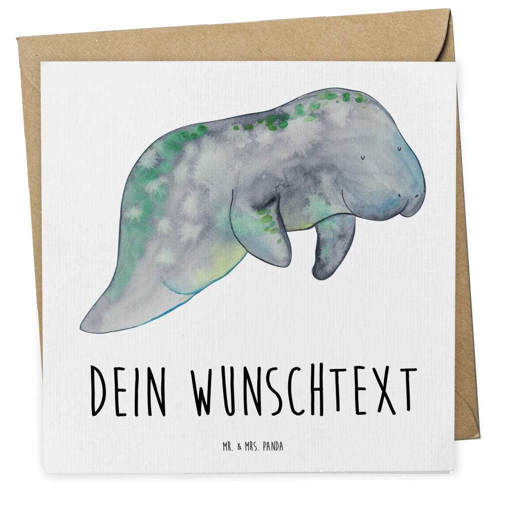 Personalized Deluxe Card manatee Relax Grußkarte mit persönlichen Nachrichten, Grußkarte selbst gestalten, Grußkarten personalisiert, Personalisierte Glückwunschkarte, Personalisierte Geburtstagskarte, Grußkarte mit Namen, Personalisierte Hochzeitskarte, Grußkarte selber drucken, Grußkarte als Geldgeschenk, Personalisiertere Klappkarte, Personalisierte Grußkarte, Personalisierte Einladungskarte, Personalisierte Karte, Meerestiere, Meer, Urlaub, Abnehmen, Essen, Diät, Zucker, Diätwahn, Seekuh, Seekühe, Süßigkeiten