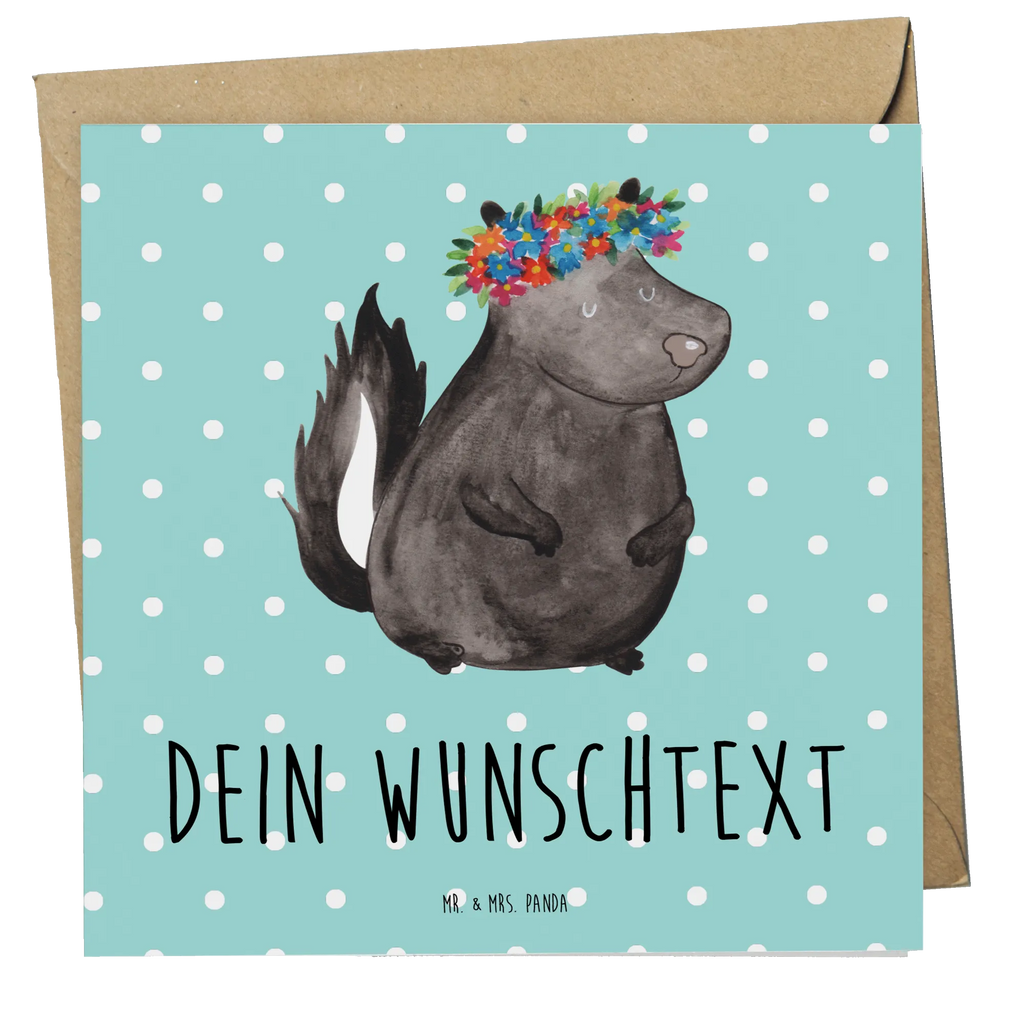 Personalisierte Deluxe Karte Stinktier Mädchen Personalisierte Grußkarte, Grußkarte mit Namen, Personalisierte Einladungskarte, Grußkarten personalisiert, Personalisierte Karte, Personalisierte Geburtstagskarte, Grußkarte selbst gestalten, Personalisierte Glückwunschkarte, Grußkarte selber drucken, Grußkarte als Geldgeschenk, Grußkarte mit persönlichen Nachrichten, Personalisierte Hochzeitskarte, Personalisiertere Klappkarte, Stinktier, Skunk, Yoga, Namaste, Raubtier, Stinker, Stinki, Wildtier