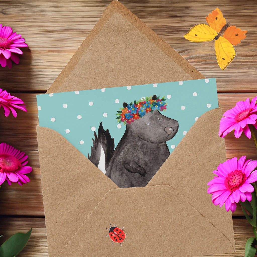 Personalisierte Deluxe Karte Stinktier Mädchen Personalisierte Grußkarte, Grußkarte mit Namen, Personalisierte Einladungskarte, Grußkarten personalisiert, Personalisierte Karte, Personalisierte Geburtstagskarte, Grußkarte selbst gestalten, Personalisierte Glückwunschkarte, Grußkarte selber drucken, Grußkarte als Geldgeschenk, Grußkarte mit persönlichen Nachrichten, Personalisierte Hochzeitskarte, Personalisiertere Klappkarte, Stinktier, Skunk, Yoga, Namaste, Raubtier, Stinker, Stinki, Wildtier