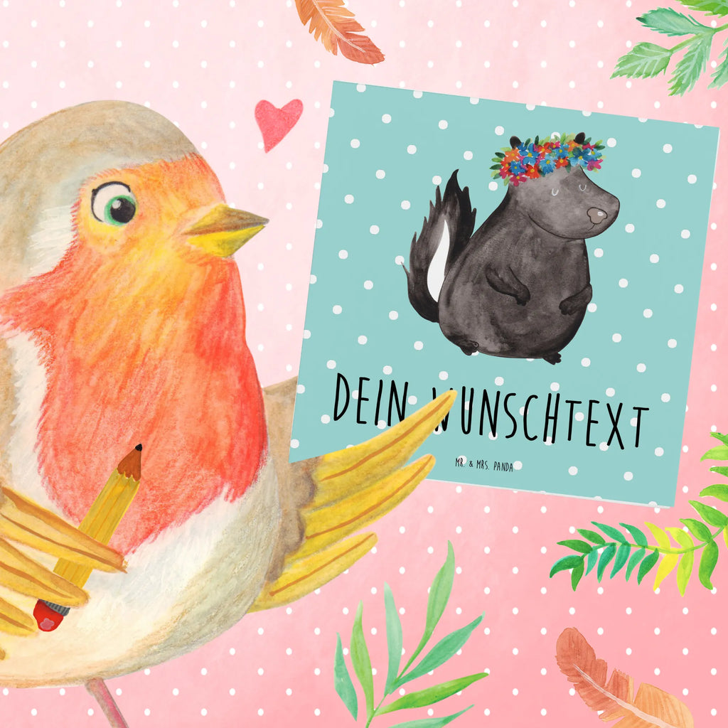 Personalisierte Deluxe Karte Stinktier Mädchen Personalisierte Grußkarte, Grußkarte mit Namen, Personalisierte Einladungskarte, Grußkarten personalisiert, Personalisierte Karte, Personalisierte Geburtstagskarte, Grußkarte selbst gestalten, Personalisierte Glückwunschkarte, Grußkarte selber drucken, Grußkarte als Geldgeschenk, Grußkarte mit persönlichen Nachrichten, Personalisierte Hochzeitskarte, Personalisiertere Klappkarte, Stinktier, Skunk, Yoga, Namaste, Raubtier, Stinker, Stinki, Wildtier