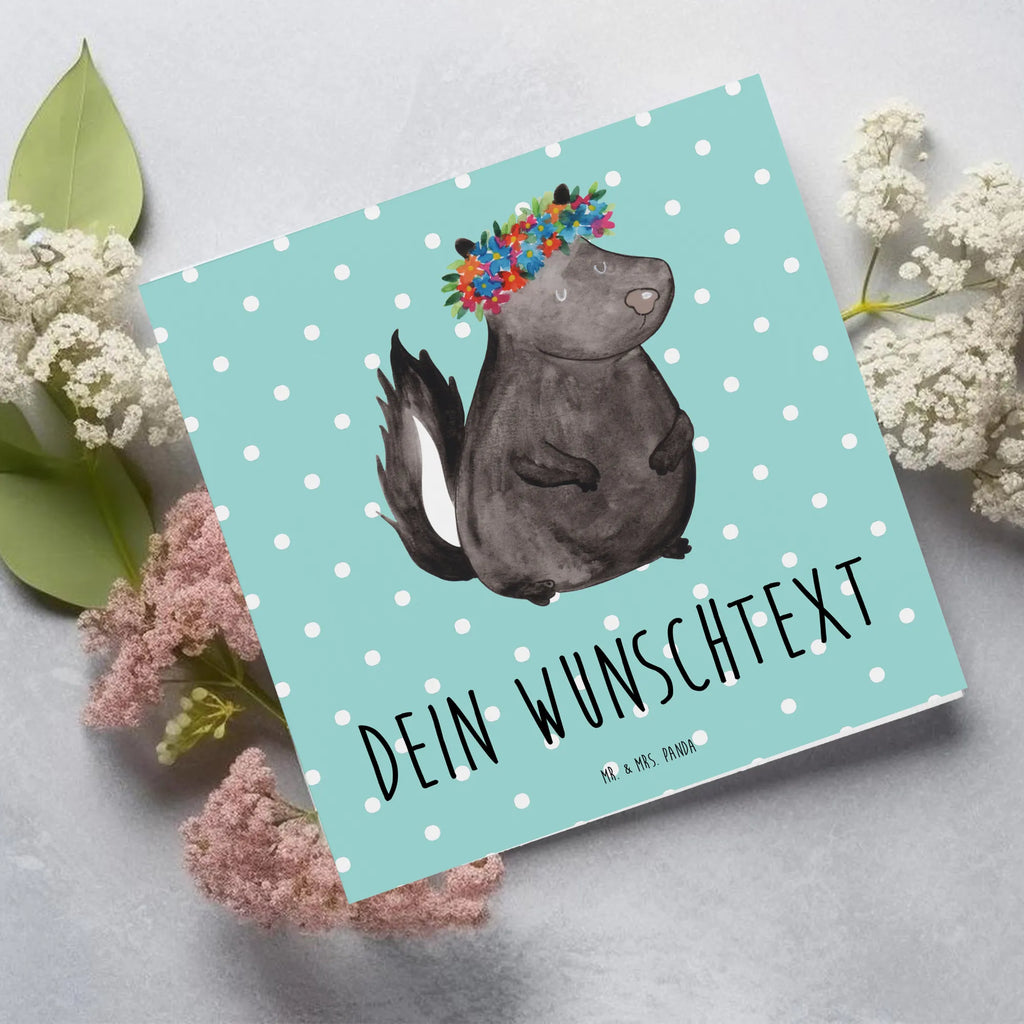 Personalisierte Deluxe Karte Stinktier Mädchen Personalisierte Grußkarte, Grußkarte mit Namen, Personalisierte Einladungskarte, Grußkarten personalisiert, Personalisierte Karte, Personalisierte Geburtstagskarte, Grußkarte selbst gestalten, Personalisierte Glückwunschkarte, Grußkarte selber drucken, Grußkarte als Geldgeschenk, Grußkarte mit persönlichen Nachrichten, Personalisierte Hochzeitskarte, Personalisiertere Klappkarte, Stinktier, Skunk, Yoga, Namaste, Raubtier, Stinker, Stinki, Wildtier