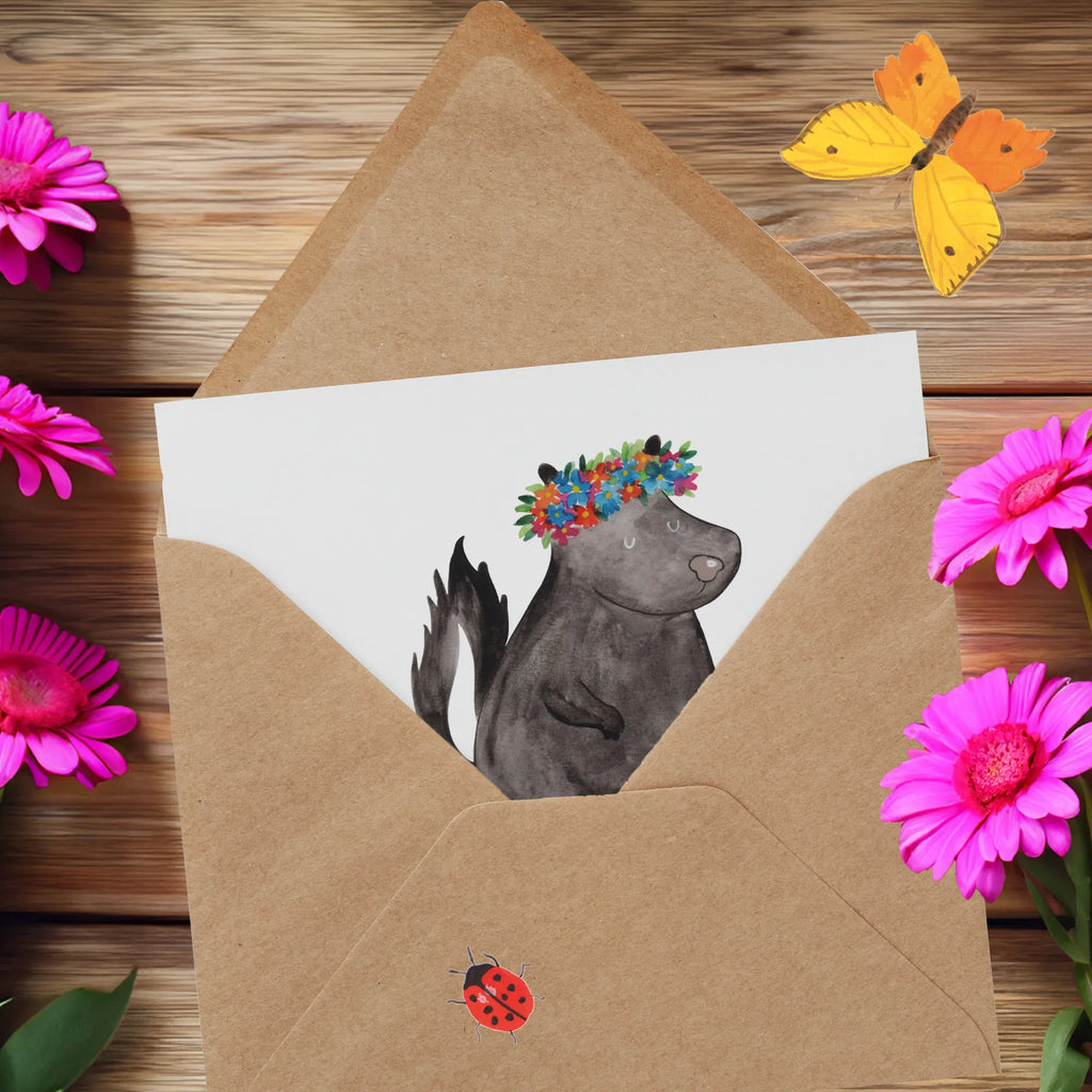 Personalisierte Deluxe Karte Stinktier Mädchen Personalisierte Grußkarte, Grußkarte mit Namen, Personalisierte Einladungskarte, Grußkarten personalisiert, Personalisierte Karte, Personalisierte Geburtstagskarte, Grußkarte selbst gestalten, Personalisierte Glückwunschkarte, Grußkarte selber drucken, Grußkarte als Geldgeschenk, Grußkarte mit persönlichen Nachrichten, Personalisierte Hochzeitskarte, Personalisiertere Klappkarte, Stinktier, Skunk, Yoga, Namaste, Raubtier, Stinker, Stinki, Wildtier