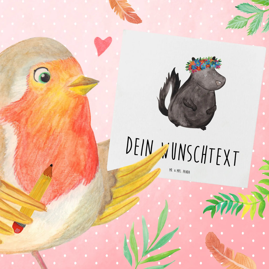 Personalisierte Deluxe Karte Stinktier Mädchen Personalisierte Grußkarte, Grußkarte mit Namen, Personalisierte Einladungskarte, Grußkarten personalisiert, Personalisierte Karte, Personalisierte Geburtstagskarte, Grußkarte selbst gestalten, Personalisierte Glückwunschkarte, Grußkarte selber drucken, Grußkarte als Geldgeschenk, Grußkarte mit persönlichen Nachrichten, Personalisierte Hochzeitskarte, Personalisiertere Klappkarte, Stinktier, Skunk, Yoga, Namaste, Raubtier, Stinker, Stinki, Wildtier