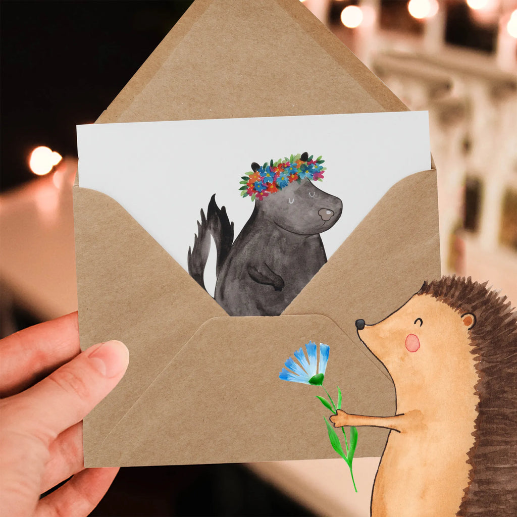 Personalisierte Deluxe Karte Stinktier Mädchen Personalisierte Grußkarte, Grußkarte mit Namen, Personalisierte Einladungskarte, Grußkarten personalisiert, Personalisierte Karte, Personalisierte Geburtstagskarte, Grußkarte selbst gestalten, Personalisierte Glückwunschkarte, Grußkarte selber drucken, Grußkarte als Geldgeschenk, Grußkarte mit persönlichen Nachrichten, Personalisierte Hochzeitskarte, Personalisiertere Klappkarte, Stinktier, Skunk, Yoga, Namaste, Raubtier, Stinker, Stinki, Wildtier