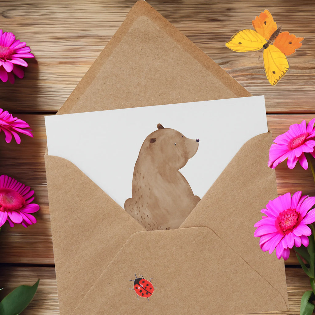 Personalized Deluxe Card bear shoulder look Grußkarte selber drucken, Grußkarte selbst gestalten, Personalisierte Hochzeitskarte, Personalisierte Grußkarte, Grußkarte mit persönlichen Nachrichten, Personalisierte Geburtstagskarte, Grußkarte als Geldgeschenk, Personalisierte Karte, Grußkarte mit Namen, Personalisierte Glückwunschkarte, Personalisierte Einladungskarte, Grußkarten personalisiert, Personalisiertere Klappkarte, Bär, Teddy, Teddybär, Motivation, Weisheit, Weltansicht, Bären, Selbstachtung, Bärenliebe