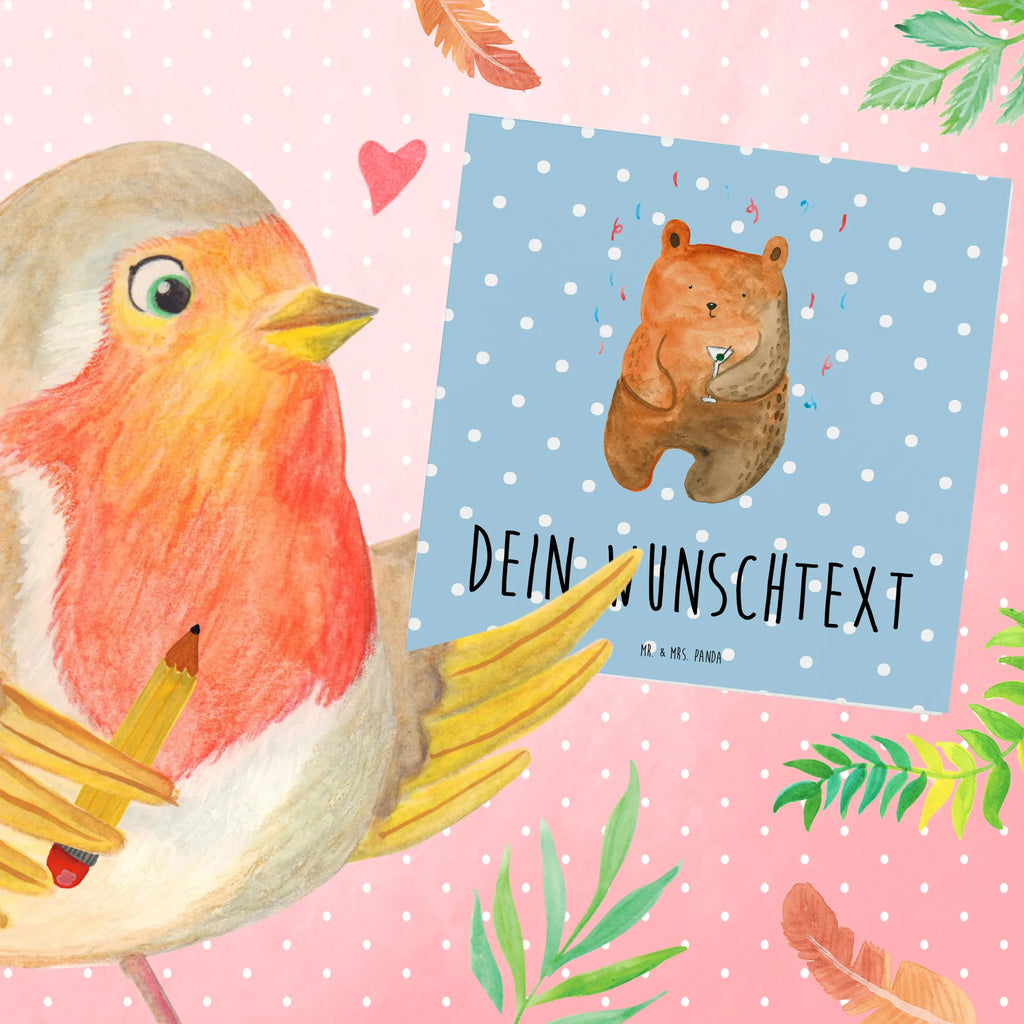 Personalized Deluxe Card bear party Grußkarte selber drucken, Personalisierte Einladungskarte, Personalisierte Hochzeitskarte, Grußkarte als Geldgeschenk, Grußkarte selbst gestalten, Personalisierte Geburtstagskarte, Grußkarte mit Namen, Personalisiertere Klappkarte, Grußkarten personalisiert, Personalisierte Grußkarte, Grußkarte mit persönlichen Nachrichten, Personalisierte Karte, Personalisierte Glückwunschkarte, Bär, Teddy, Teddybär, Party, Feiern, Gute Laune, Mitbringsel, Geburtstagsgeschenk, Geburtstag, Abfeiern, Lustig, Geschenk