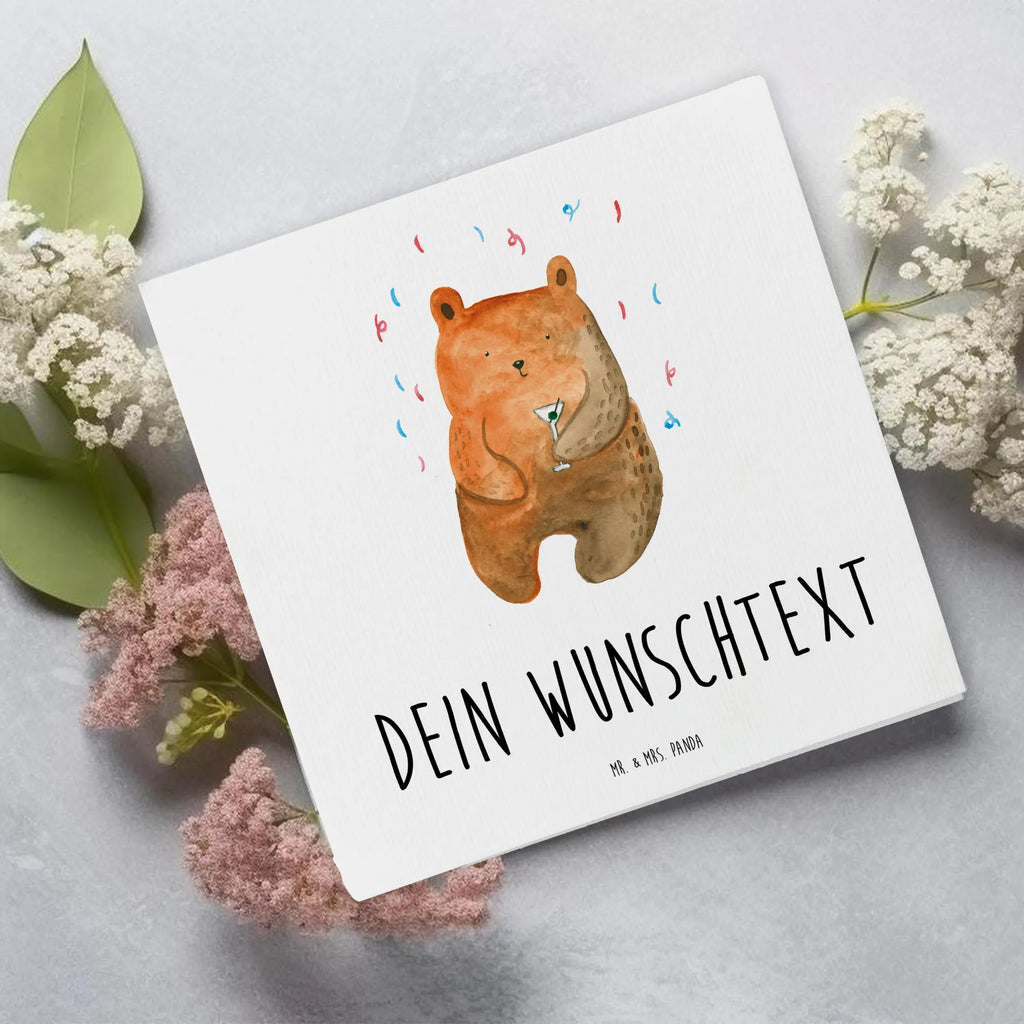 Personalized Deluxe Card bear party Grußkarte selber drucken, Personalisierte Einladungskarte, Personalisierte Hochzeitskarte, Grußkarte als Geldgeschenk, Grußkarte selbst gestalten, Personalisierte Geburtstagskarte, Grußkarte mit Namen, Personalisiertere Klappkarte, Grußkarten personalisiert, Personalisierte Grußkarte, Grußkarte mit persönlichen Nachrichten, Personalisierte Karte, Personalisierte Glückwunschkarte, Bär, Teddy, Teddybär, Party, Feiern, Gute Laune, Mitbringsel, Geburtstagsgeschenk, Geburtstag, Abfeiern, Lustig, Geschenk