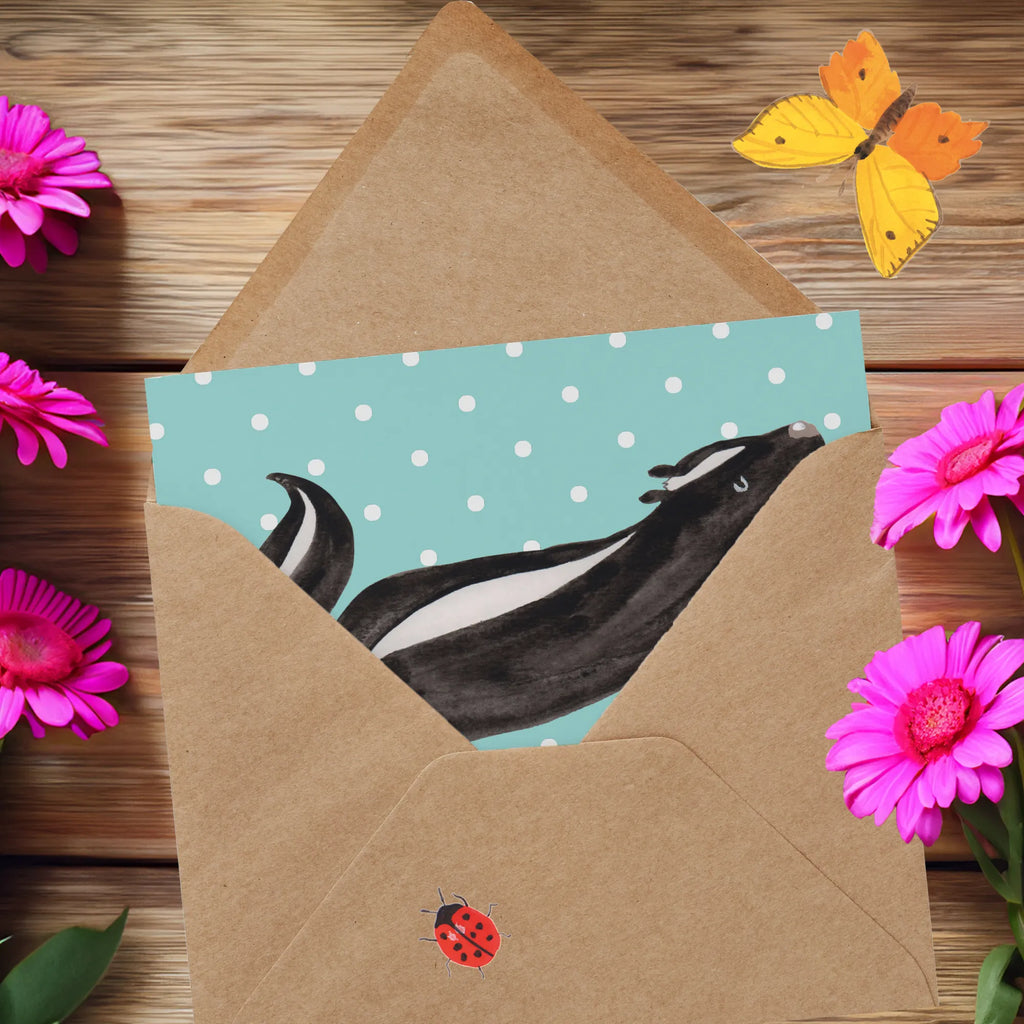 Personalized Deluxe Card skunk yoga Grußkarte selbst gestalten, Personalisierte Hochzeitskarte, Personalisierte Glückwunschkarte, Personalisierte Einladungskarte, Personalisierte Grußkarte, Grußkarte mit Namen, Grußkarte als Geldgeschenk, Grußkarten personalisiert, Personalisiertere Klappkarte, Grußkarte mit persönlichen Nachrichten, Grußkarte selber drucken, Personalisierte Karte, Personalisierte Geburtstagskarte, Stinktier, Skunk, Wildtier, Yoga, Lebe, Raubtier, Liebe, Namaste, Stinki, Lache, Stinker