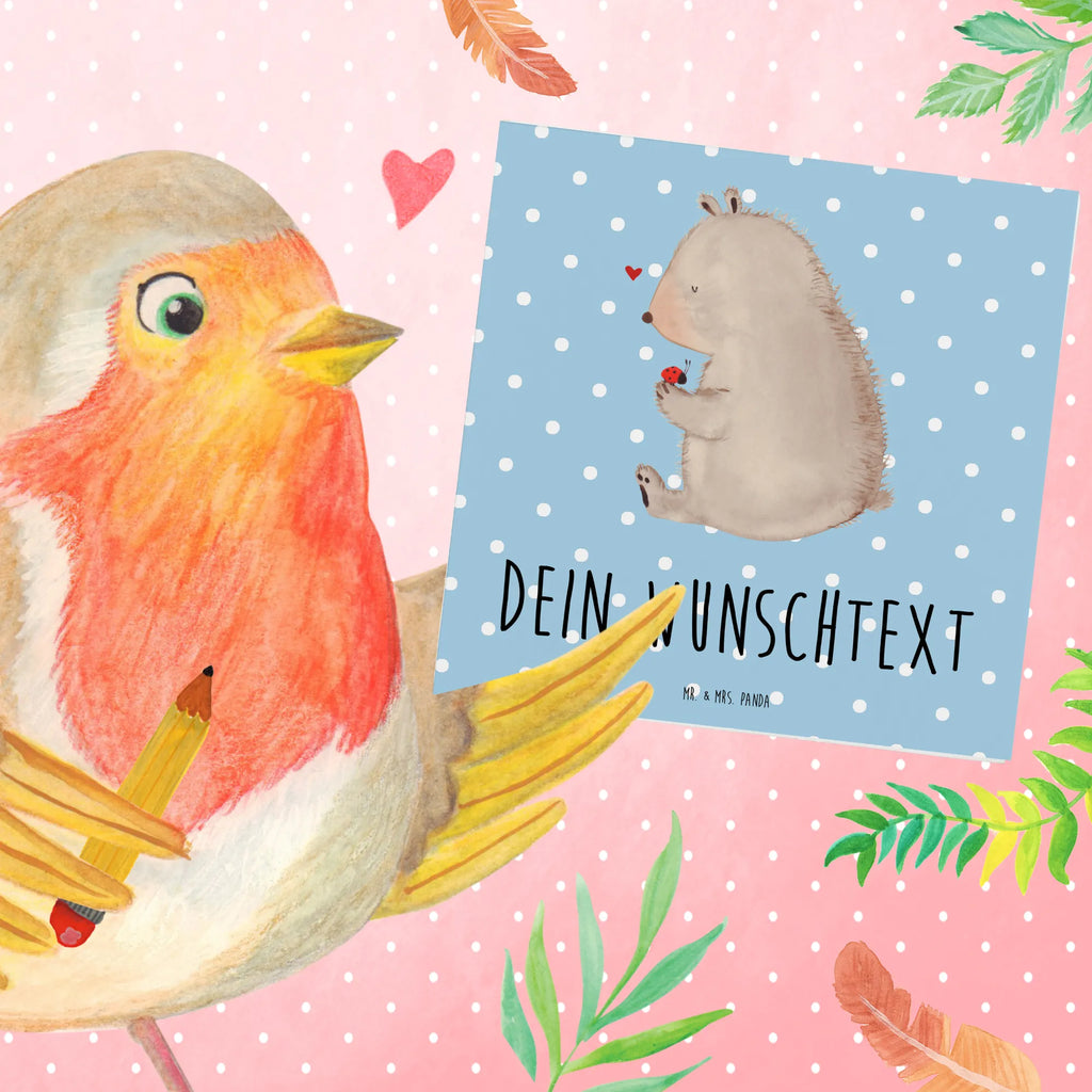 Personalized Deluxe Card bear ladybug Grußkarte mit persönlichen Nachrichten, Grußkarte selbst gestalten, Personalisierte Karte, Personalisierte Einladungskarte, Personalisierte Hochzeitskarte, Personalisierte Geburtstagskarte, Personalisiertere Klappkarte, Grußkarte selber drucken, Grußkarte als Geldgeschenk, Grußkarten personalisiert, Grußkarte mit Namen, Personalisierte Glückwunschkarte, Personalisierte Grußkarte, Bär, Teddy, Teddybär, Das Leben ist schön, Freiheit, Motivation, Liebe, Marienkäfer