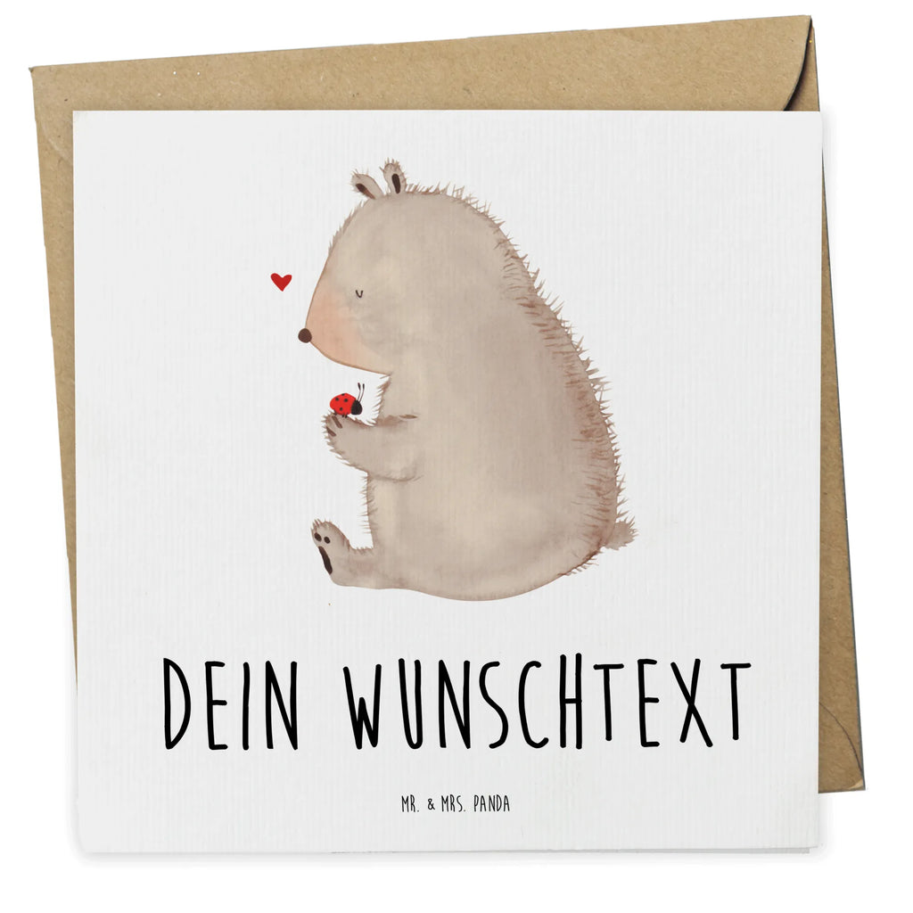 Personalized Deluxe Card bear ladybug Grußkarte mit persönlichen Nachrichten, Grußkarte selbst gestalten, Personalisierte Karte, Personalisierte Einladungskarte, Personalisierte Hochzeitskarte, Personalisierte Geburtstagskarte, Personalisiertere Klappkarte, Grußkarte selber drucken, Grußkarte als Geldgeschenk, Grußkarten personalisiert, Grußkarte mit Namen, Personalisierte Glückwunschkarte, Personalisierte Grußkarte, Bär, Teddy, Teddybär, Das Leben ist schön, Freiheit, Motivation, Liebe, Marienkäfer