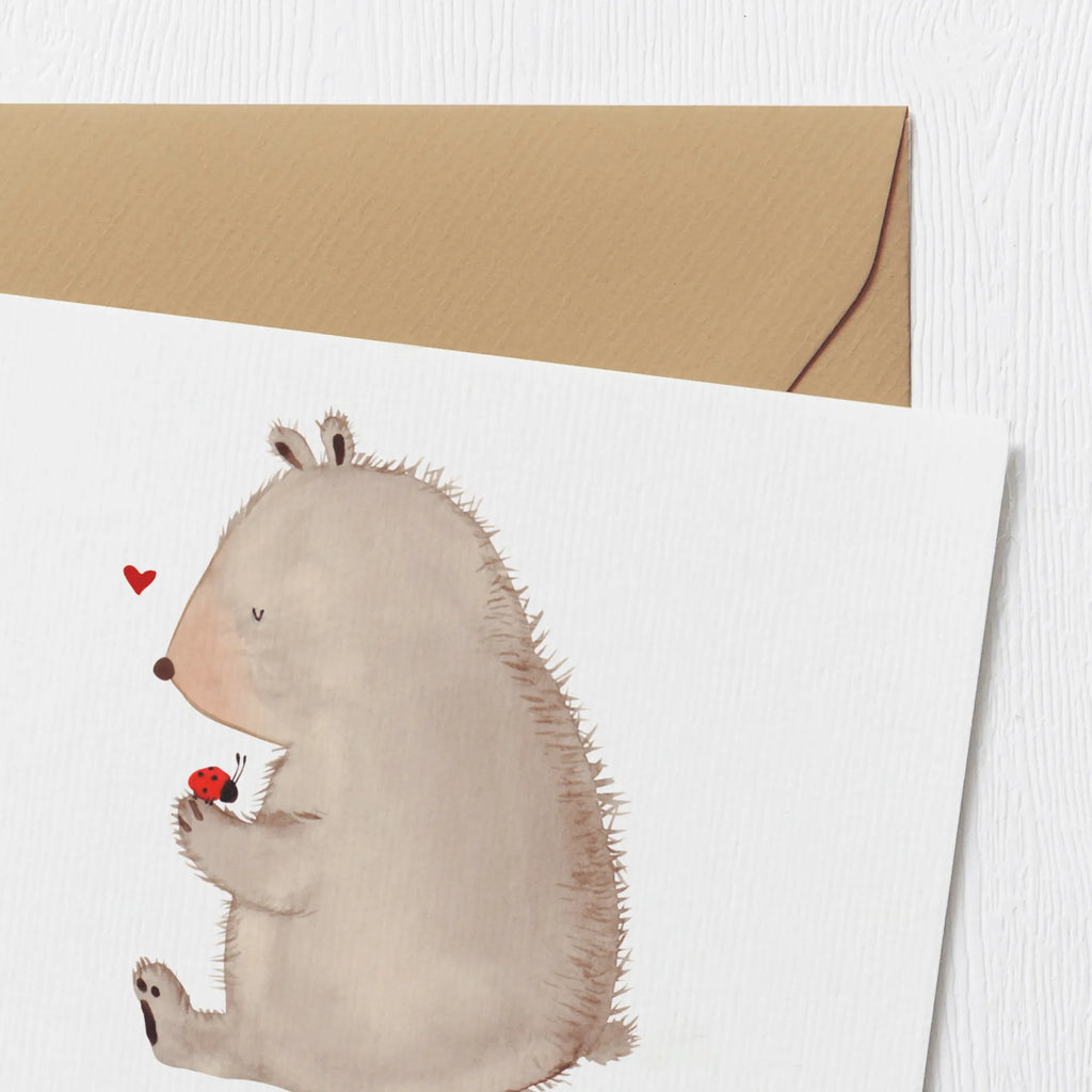 Personalized Deluxe Card bear ladybug Grußkarte mit persönlichen Nachrichten, Grußkarte selbst gestalten, Personalisierte Karte, Personalisierte Einladungskarte, Personalisierte Hochzeitskarte, Personalisierte Geburtstagskarte, Personalisiertere Klappkarte, Grußkarte selber drucken, Grußkarte als Geldgeschenk, Grußkarten personalisiert, Grußkarte mit Namen, Personalisierte Glückwunschkarte, Personalisierte Grußkarte, Bär, Teddy, Teddybär, Das Leben ist schön, Freiheit, Motivation, Liebe, Marienkäfer
