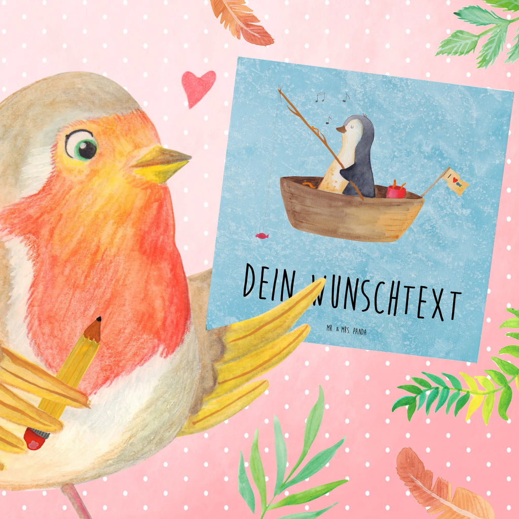 Personalisierte Deluxe Karte Pinguin Angelboot Grußkarte als Geldgeschenk, Grußkarte mit Namen, Personalisierte Karte, Personalisierte Geburtstagskarte, Grußkarten personalisiert, Personalisierte Einladungskarte, Personalisierte Glückwunschkarte, Personalisierte Hochzeitskarte, Personalisierte Grußkarte, Grußkarte mit persönlichen Nachrichten, Grußkarte selber drucken, Personalisiertere Klappkarte, Grußkarte selbst gestalten, Pinguin, genießen, Neuanfang, Angeln, Scheidung, Leben, Motivation, Geschenkidee Liebeskummer, Boot, Angelboot, Lebenslust, Trennung, Pinguine, Neustart