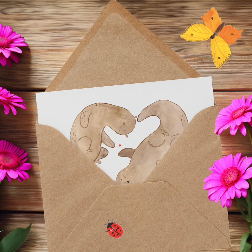 Personalized Deluxe Card otter Heart Grußkarten personalisiert, Personalisierte Hochzeitskarte, Grußkarte selber drucken, Grußkarte als Geldgeschenk, Personalisierte Karte, Personalisierte Geburtstagskarte, Grußkarte mit persönlichen Nachrichten, Personalisiertere Klappkarte, Personalisierte Glückwunschkarte, Grußkarte mit Namen, Grußkarte selbst gestalten, Personalisierte Grußkarte, Personalisierte Einladungskarte, Otter, Fischotter, Seeotter, Verlobung, Bessere Hälfte, Love you, gemeinsames Leben, Liebesbeweis, Hochzeitstag, Herz, Liebesgeschenk, Jahrestag, Liebe