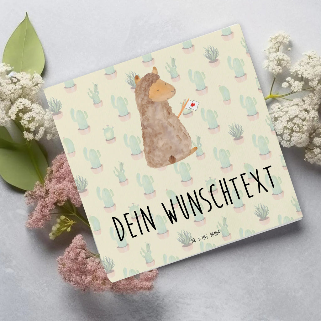 Personalized Deluxe Card alpaca banner Personalisiertere Klappkarte, Grußkarte mit persönlichen Nachrichten, Personalisierte Karte, Grußkarte selbst gestalten, Personalisierte Hochzeitskarte, Grußkarte mit Namen, Personalisierte Geburtstagskarte, Grußkarten personalisiert, Grußkarte als Geldgeschenk, Personalisierte Grußkarte, Personalisierte Einladungskarte, Grußkarte selber drucken, Personalisierte Glückwunschkarte, Alpaka, Lama, Liebe, Lamas, Alpakas