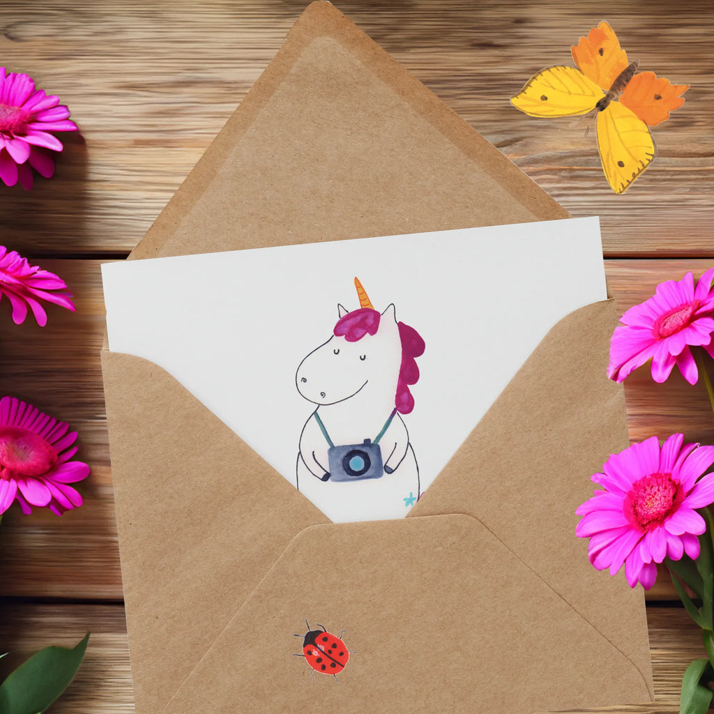 Personalized Deluxe Card unicorn photographer Personalisierte Karte, Personalisiertere Klappkarte, Grußkarte mit persönlichen Nachrichten, Grußkarten personalisiert, Grußkarte selbst gestalten, Personalisierte Einladungskarte, Personalisierte Grußkarte, Personalisierte Hochzeitskarte, Grußkarte mit Namen, Grußkarte selber drucken, Personalisierte Glückwunschkarte, Personalisierte Geburtstagskarte, Grußkarte als Geldgeschenk, Einhorn, Einhörner, Einhorn Deko, Unicorn, Fotografie, Weltenbummler, Tourist, Urlaub, Städtereise, Kamera, Reise, Weltreise, Fotograf, Reisen, Kurztrip
