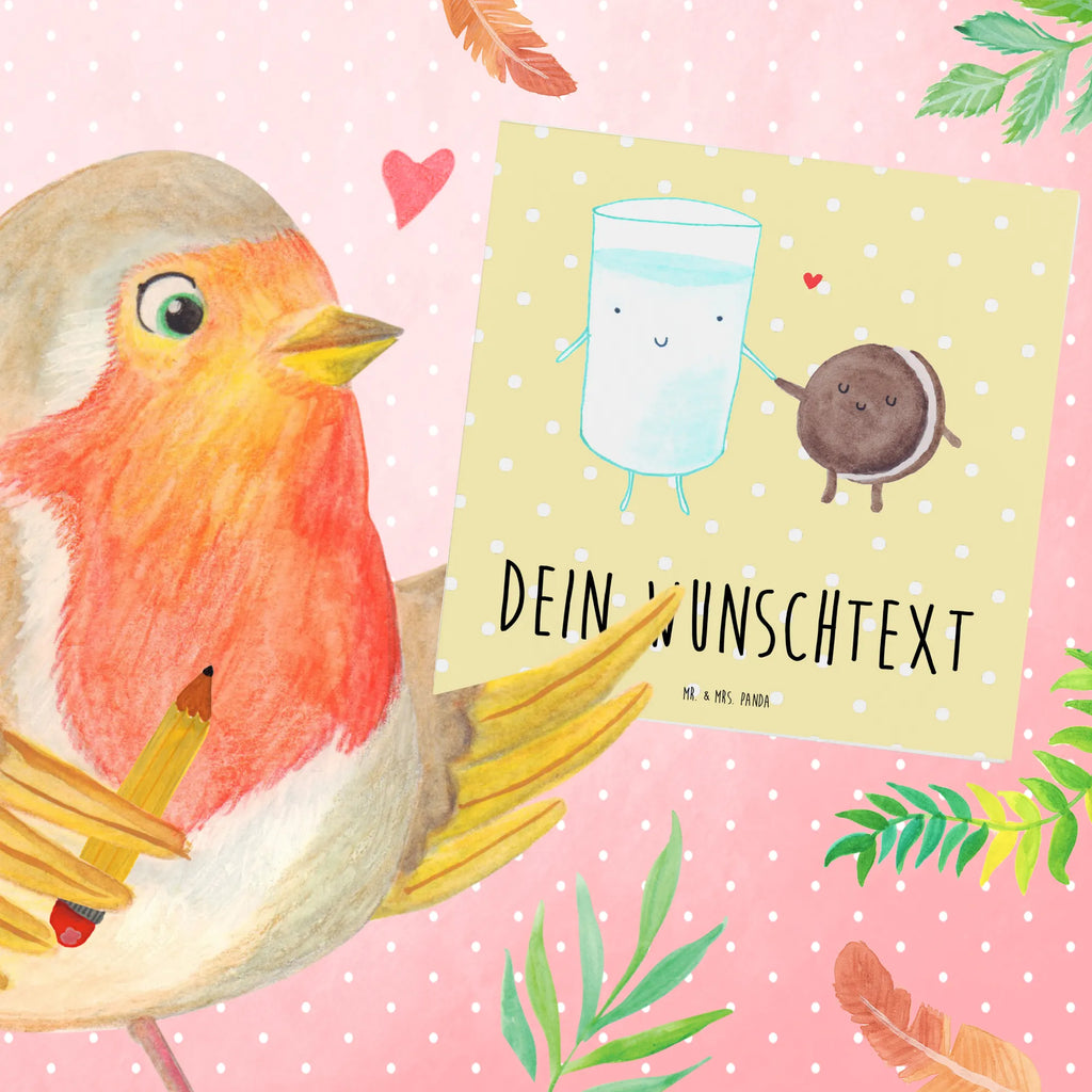 Personalisierte Deluxe Karte Milch Keks Personalisierte Einladungskarte, Personalisierte Karte, Grußkarte als Geldgeschenk, Grußkarte mit persönlichen Nachrichten, Grußkarten personalisiert, Grußkarte selbst gestalten, Grußkarte mit Namen, Personalisierte Glückwunschkarte, Personalisierte Geburtstagskarte, Grußkarte selber drucken, Personalisierte Hochzeitskarte, Personalisiertere Klappkarte, Personalisierte Grußkarte, Tiermotive, Gute Laune, lustige Sprüche, Tiere, Motiv süß, perfektes Paar, romantisch, Einladung Frühstück, Milch, Kekse, Kaffee, Keks, Cookie, Milk