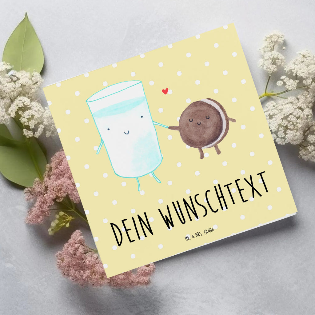 Personalisierte Deluxe Karte Milch Keks Personalisierte Einladungskarte, Personalisierte Karte, Grußkarte als Geldgeschenk, Grußkarte mit persönlichen Nachrichten, Grußkarten personalisiert, Grußkarte selbst gestalten, Grußkarte mit Namen, Personalisierte Glückwunschkarte, Personalisierte Geburtstagskarte, Grußkarte selber drucken, Personalisierte Hochzeitskarte, Personalisiertere Klappkarte, Personalisierte Grußkarte, Tiermotive, Gute Laune, lustige Sprüche, Tiere, Motiv süß, perfektes Paar, romantisch, Einladung Frühstück, Milch, Kekse, Kaffee, Keks, Cookie, Milk