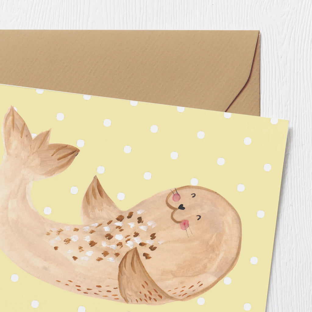 Personalized Deluxe Card seal Lay Personalisiertere Klappkarte, Grußkarte selber drucken, Personalisierte Grußkarte, Personalisierte Einladungskarte, Personalisierte Karte, Grußkarte selbst gestalten, Grußkarte mit persönlichen Nachrichten, Grußkarte mit Namen, Personalisierte Glückwunschkarte, Personalisierte Geburtstagskarte, Personalisierte Hochzeitskarte, Grußkarten personalisiert, Grußkarte als Geldgeschenk, Tiermotive, Gute Laune, lustige Sprüche, Tiere, Robbe, Robben, Meerestier, Ostsee, Seehund, Nordsee, Strand, Freude, Lachen