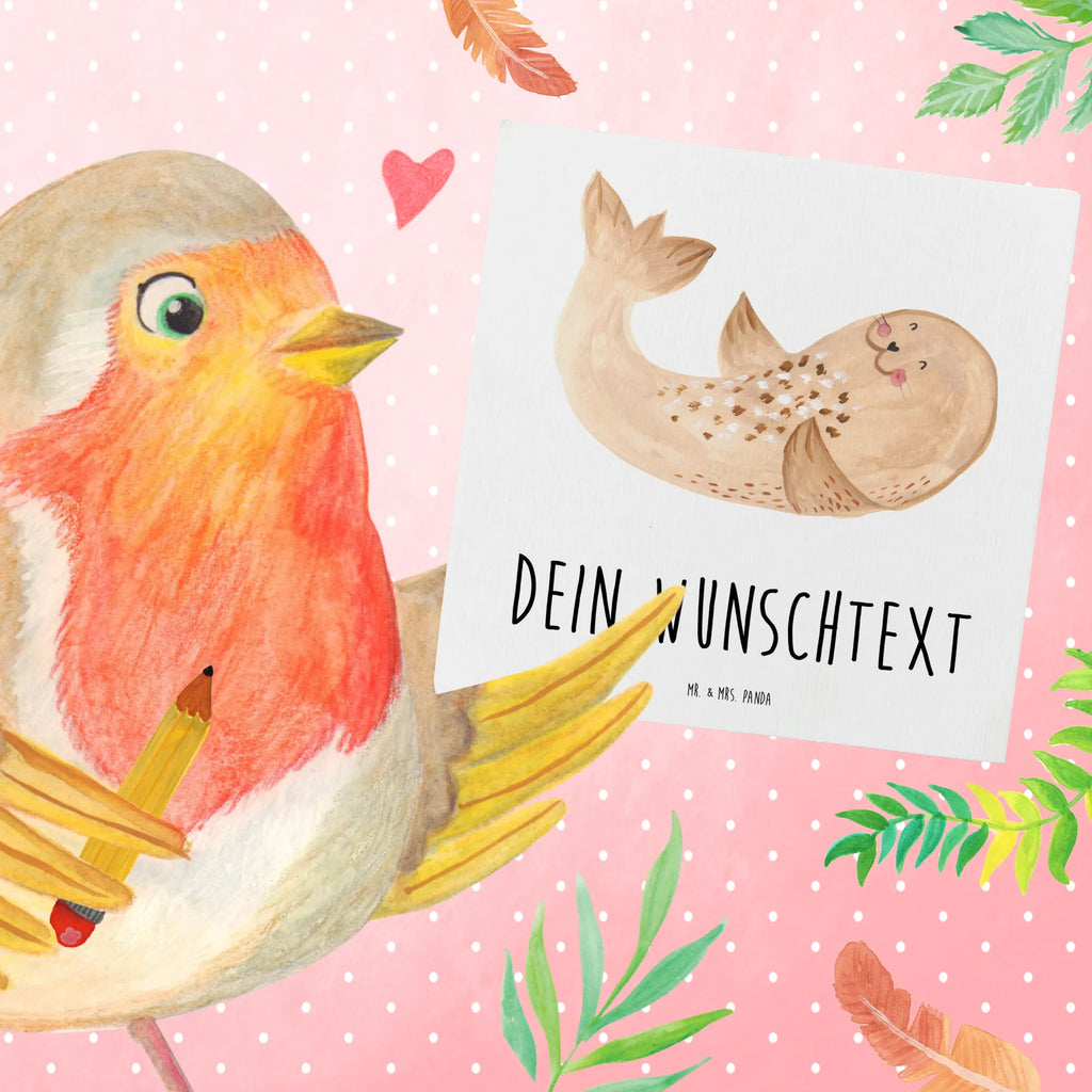 Personalized Deluxe Card seal Lay Personalisiertere Klappkarte, Grußkarte selber drucken, Personalisierte Grußkarte, Personalisierte Einladungskarte, Personalisierte Karte, Grußkarte selbst gestalten, Grußkarte mit persönlichen Nachrichten, Grußkarte mit Namen, Personalisierte Glückwunschkarte, Personalisierte Geburtstagskarte, Personalisierte Hochzeitskarte, Grußkarten personalisiert, Grußkarte als Geldgeschenk, Tiermotive, Gute Laune, lustige Sprüche, Tiere, Robbe, Robben, Meerestier, Ostsee, Seehund, Nordsee, Strand, Freude, Lachen