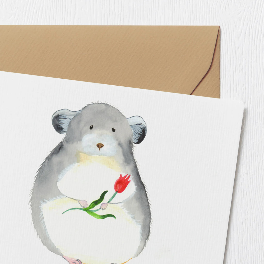 Personalisierte Deluxe Karte Chinchilla Blume Grußkarte mit Namen, Grußkarte als Geldgeschenk, Grußkarte mit persönlichen Nachrichten, Personalisierte Hochzeitskarte, Personalisierte Geburtstagskarte, Personalisierte Glückwunschkarte, Personalisierte Einladungskarte, Personalisierte Grußkarte, Personalisiertere Klappkarte, Grußkarten personalisiert, Grußkarte selber drucken, Grußkarte selbst gestalten, Personalisierte Karte, Tiermotive, Gute Laune, lustige Sprüche, Tiere, Depressionen, Liebeskummer, Kummer, Chinchillas, Büro, Chinchilla, Glücklichsein, traurig sein, Chaos, Büroalltag
