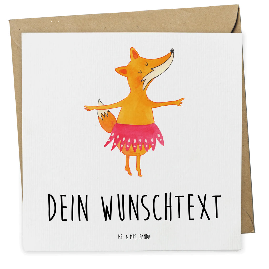 Personalisierte Deluxe Karte Fuchs Ballerina Grußkarten personalisiert, Personalisierte Hochzeitskarte, Personalisierte Einladungskarte, Grußkarte mit Namen, Grußkarte selbst gestalten, Personalisierte Glückwunschkarte, Grußkarte als Geldgeschenk, Personalisierte Karte, Grußkarte selber drucken, Personalisierte Grußkarte, Grußkarte mit persönlichen Nachrichten, Personalisierte Geburtstagskarte, Personalisiertere Klappkarte, Fuchs, Füchsin, Einladung, Ballett, Füchse, Party, Geburtstag, Tänzerin, Tanzen, Ballerina, Fuchs Spruch