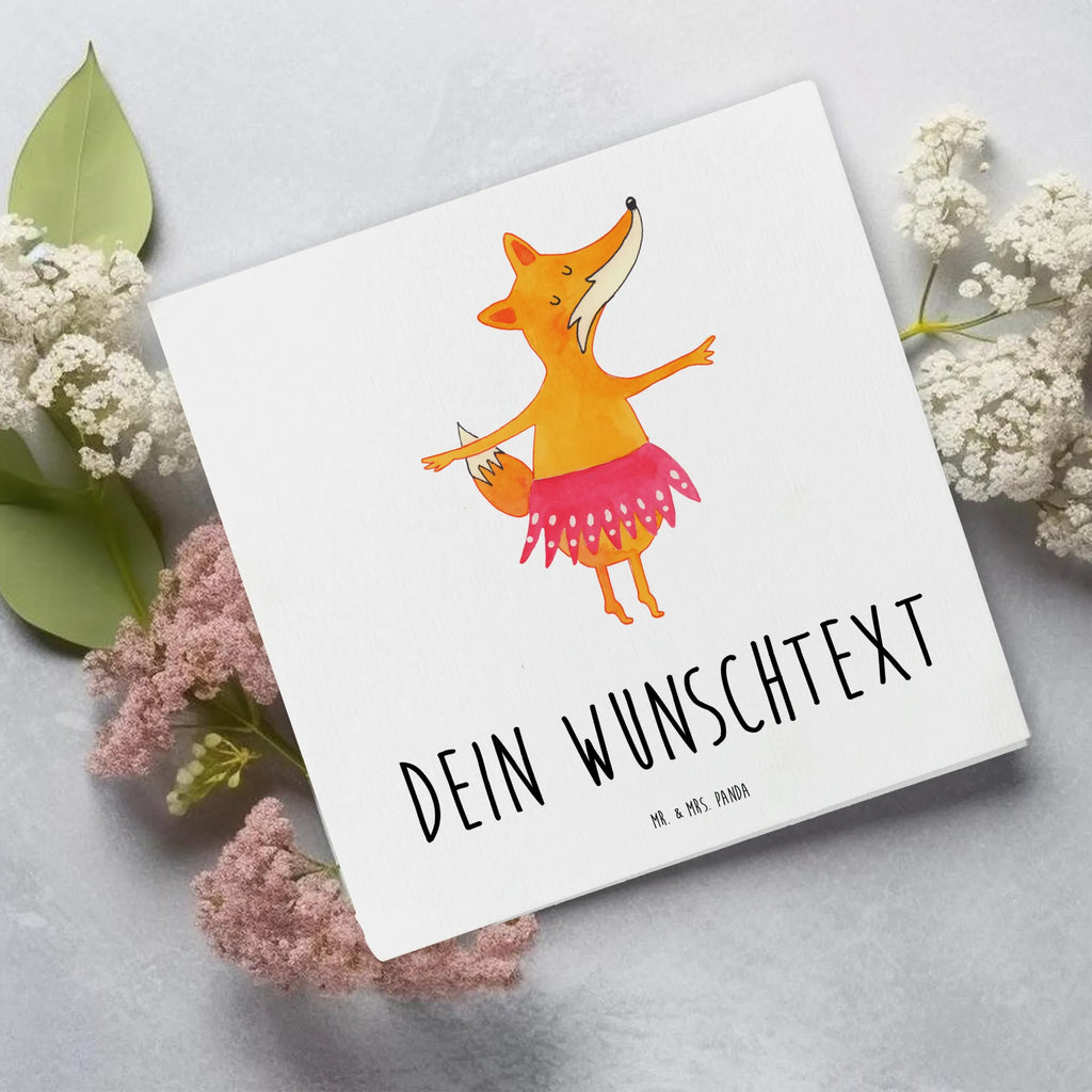 Personalisierte Deluxe Karte Fuchs Ballerina Grußkarten personalisiert, Personalisierte Hochzeitskarte, Personalisierte Einladungskarte, Grußkarte mit Namen, Grußkarte selbst gestalten, Personalisierte Glückwunschkarte, Grußkarte als Geldgeschenk, Personalisierte Karte, Grußkarte selber drucken, Personalisierte Grußkarte, Grußkarte mit persönlichen Nachrichten, Personalisierte Geburtstagskarte, Personalisiertere Klappkarte, Fuchs, Füchsin, Einladung, Ballett, Füchse, Party, Geburtstag, Tänzerin, Tanzen, Ballerina, Fuchs Spruch
