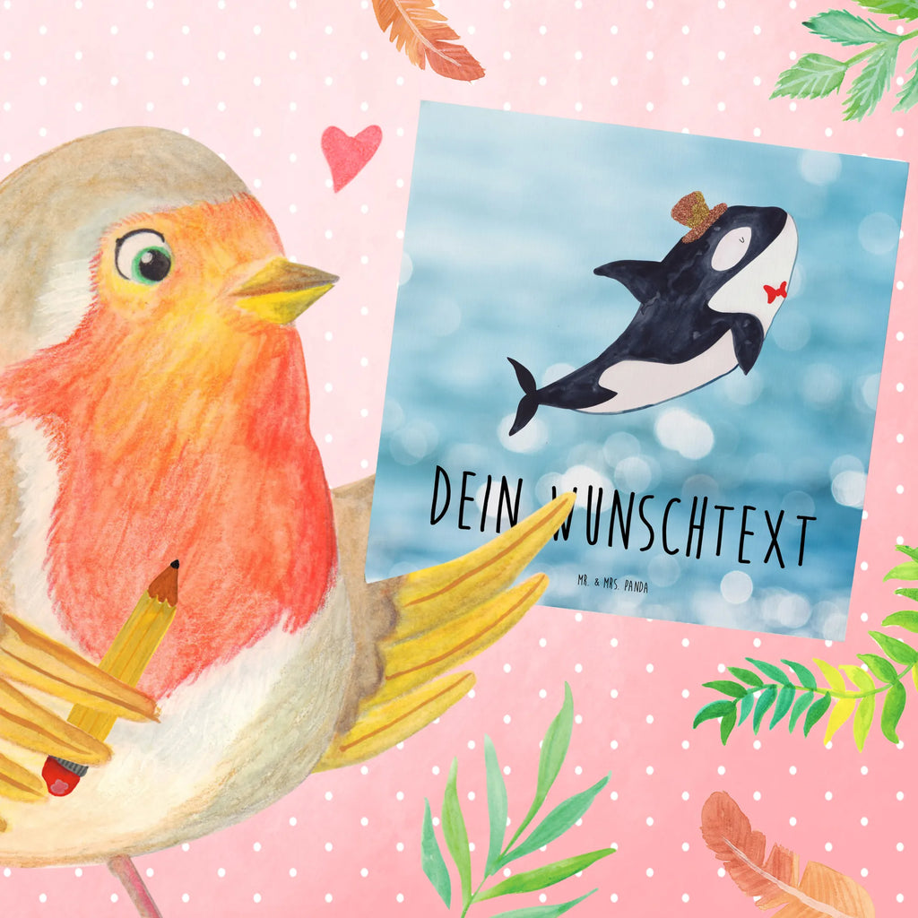 Personalisierte Deluxe Karte Orca Zylinder Grußkarte als Geldgeschenk, Grußkarte selbst gestalten, Personalisierte Karte, Personalisierte Hochzeitskarte, Grußkarte mit persönlichen Nachrichten, Grußkarten personalisiert, Personalisierte Einladungskarte, Personalisierte Glückwunschkarte, Personalisiertere Klappkarte, Personalisierte Grußkarte, Grußkarte mit Namen, Grußkarte selber drucken, Personalisierte Geburtstagskarte, Meerestiere, Meer, Urlaub, Fest, Fete, Glitzer, Glückwunsch, Konfetti, Glitter, Narwal, Orca, Feier, Geburtstag