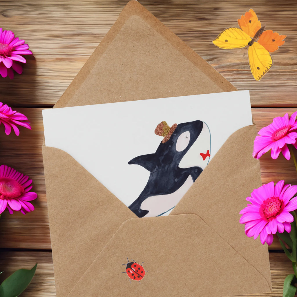 Personalisierte Deluxe Karte Orca Zylinder Grußkarte als Geldgeschenk, Grußkarte selbst gestalten, Personalisierte Karte, Personalisierte Hochzeitskarte, Grußkarte mit persönlichen Nachrichten, Grußkarten personalisiert, Personalisierte Einladungskarte, Personalisierte Glückwunschkarte, Personalisiertere Klappkarte, Personalisierte Grußkarte, Grußkarte mit Namen, Grußkarte selber drucken, Personalisierte Geburtstagskarte, Meerestiere, Meer, Urlaub, Fest, Fete, Glitzer, Glückwunsch, Konfetti, Glitter, Narwal, Orca, Feier, Geburtstag
