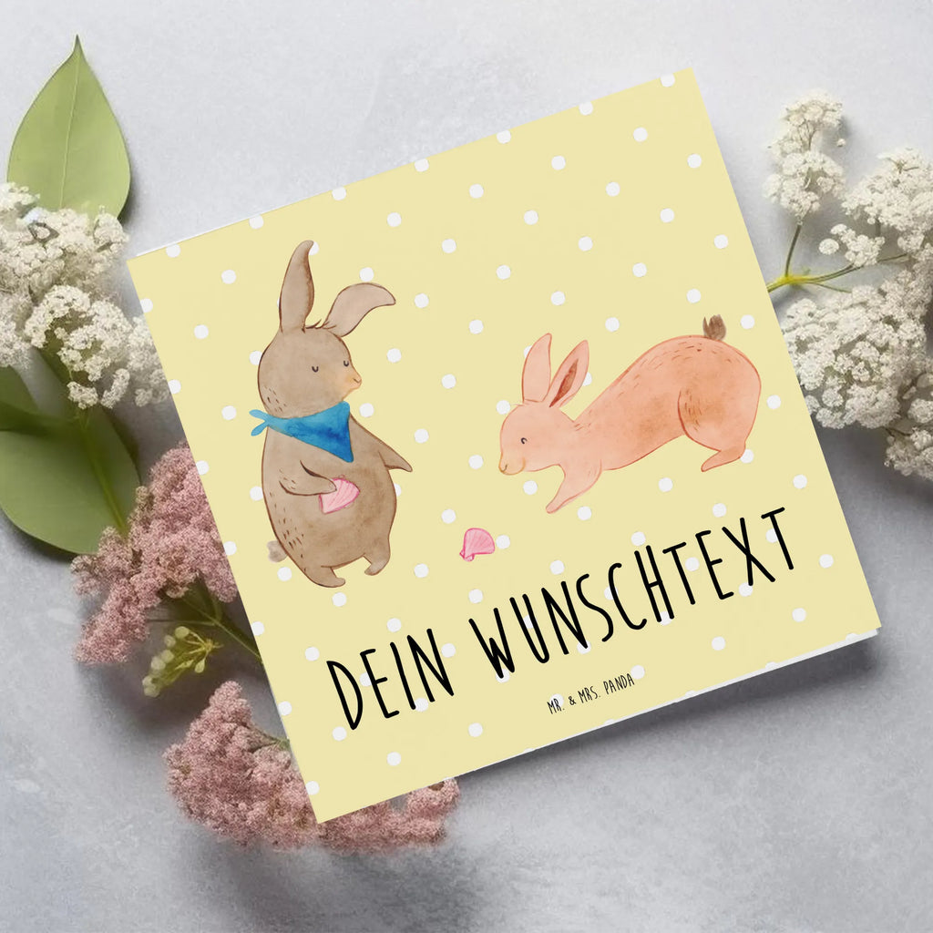 Personalized Deluxe Card Bunnies with seashell Personalisierte Geburtstagskarte, Personalisierte Einladungskarte, Personalisiertere Klappkarte, Grußkarte selbst gestalten, Grußkarte selber drucken, Grußkarte als Geldgeschenk, Personalisierte Glückwunschkarte, Grußkarten personalisiert, Personalisierte Hochzeitskarte, Grußkarte mit Namen, Personalisierte Grußkarte, Grußkarte mit persönlichen Nachrichten, Personalisierte Karte, Familie, Vatertag, Muttertag, Bruder, Schwester, Mama, Papa, Oma, Opa, BFF, Muscheln, beste Freundin, Freundinnen, Freundin, best friends, Hasen, Muscheln sammeln, Meer