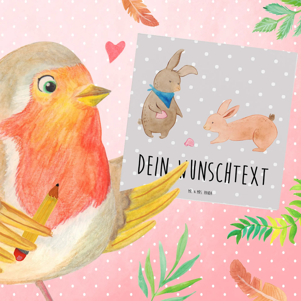 Personalized Deluxe Card Bunnies with seashell Personalisierte Geburtstagskarte, Personalisierte Einladungskarte, Personalisiertere Klappkarte, Grußkarte selbst gestalten, Grußkarte selber drucken, Grußkarte als Geldgeschenk, Personalisierte Glückwunschkarte, Grußkarten personalisiert, Personalisierte Hochzeitskarte, Grußkarte mit Namen, Personalisierte Grußkarte, Grußkarte mit persönlichen Nachrichten, Personalisierte Karte, Familie, Vatertag, Muttertag, Bruder, Schwester, Mama, Papa, Oma, Opa, BFF, Muscheln, beste Freundin, Freundinnen, Freundin, best friends, Hasen, Muscheln sammeln, Meer