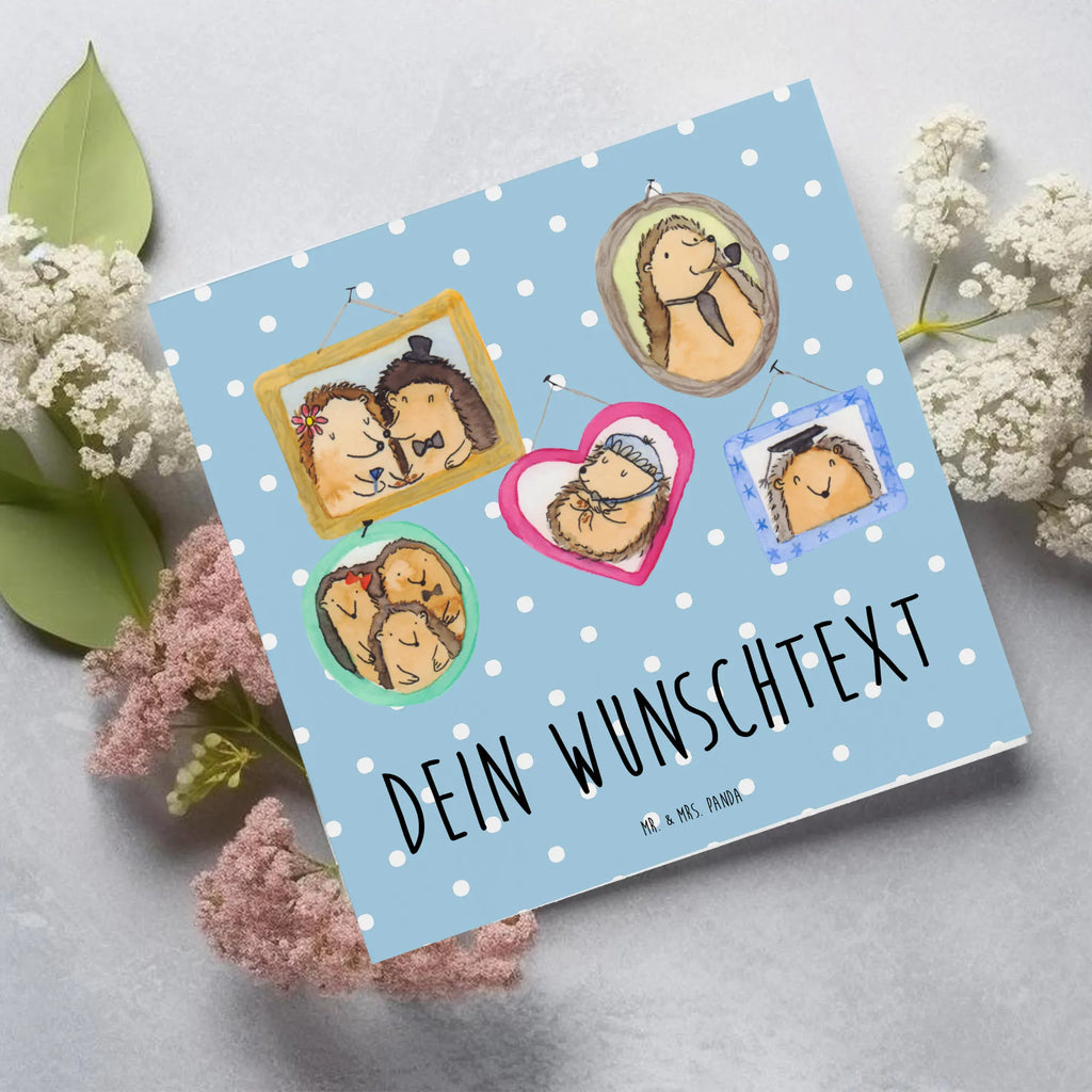 Personalized Deluxe Card Hedgehog family Personalisierte Geburtstagskarte, Grußkarten personalisiert, Personalisierte Hochzeitskarte, Grußkarte als Geldgeschenk, Personalisierte Einladungskarte, Grußkarte selber drucken, Grußkarte selbst gestalten, Personalisierte Karte, Personalisiertere Klappkarte, Grußkarte mit persönlichen Nachrichten, Personalisierte Glückwunschkarte, Grußkarte mit Namen, Personalisierte Grußkarte, Familie, Vatertag, Muttertag, Bruder, Schwester, Mama, Papa, Oma, Opa, Bilder, Zusammenhalt, Liebe, Igel, Glück