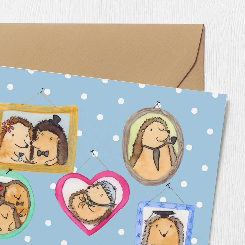 Personalized Deluxe Card Hedgehog family Personalisierte Geburtstagskarte, Grußkarten personalisiert, Personalisierte Hochzeitskarte, Grußkarte als Geldgeschenk, Personalisierte Einladungskarte, Grußkarte selber drucken, Grußkarte selbst gestalten, Personalisierte Karte, Personalisiertere Klappkarte, Grußkarte mit persönlichen Nachrichten, Personalisierte Glückwunschkarte, Grußkarte mit Namen, Personalisierte Grußkarte, Familie, Vatertag, Muttertag, Bruder, Schwester, Mama, Papa, Oma, Opa, Bilder, Zusammenhalt, Liebe, Igel, Glück