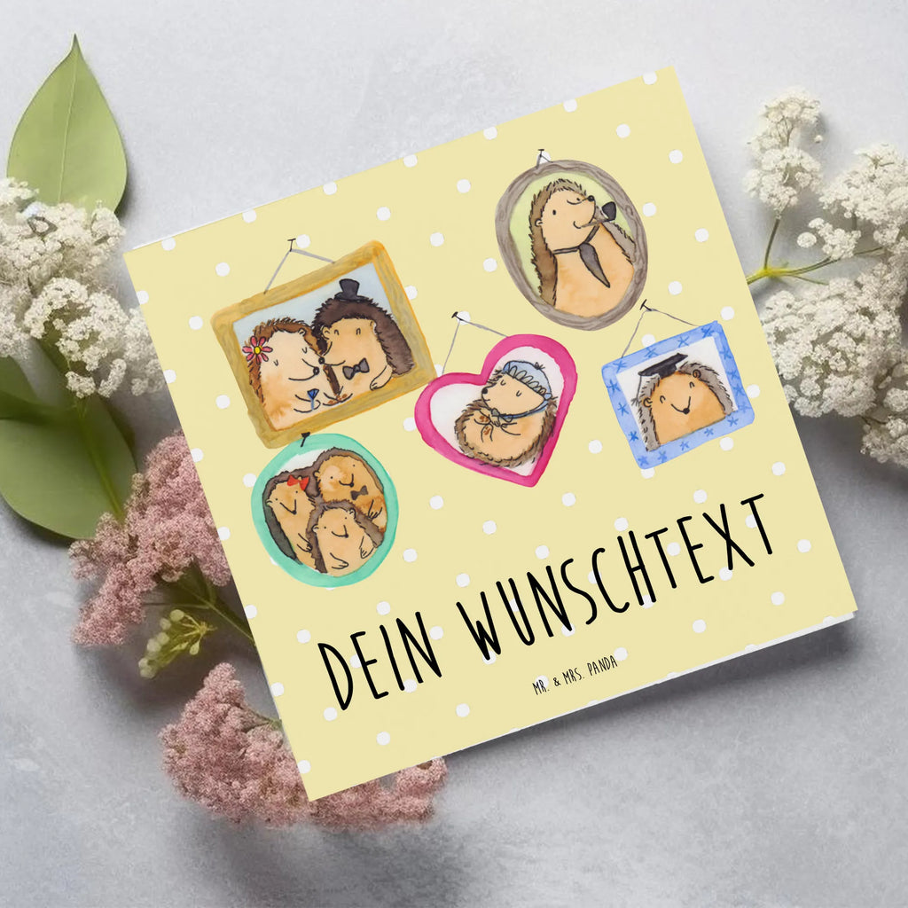 Personalized Deluxe Card Hedgehog family Personalisierte Geburtstagskarte, Grußkarten personalisiert, Personalisierte Hochzeitskarte, Grußkarte als Geldgeschenk, Personalisierte Einladungskarte, Grußkarte selber drucken, Grußkarte selbst gestalten, Personalisierte Karte, Personalisiertere Klappkarte, Grußkarte mit persönlichen Nachrichten, Personalisierte Glückwunschkarte, Grußkarte mit Namen, Personalisierte Grußkarte, Familie, Vatertag, Muttertag, Bruder, Schwester, Mama, Papa, Oma, Opa, Bilder, Zusammenhalt, Liebe, Igel, Glück