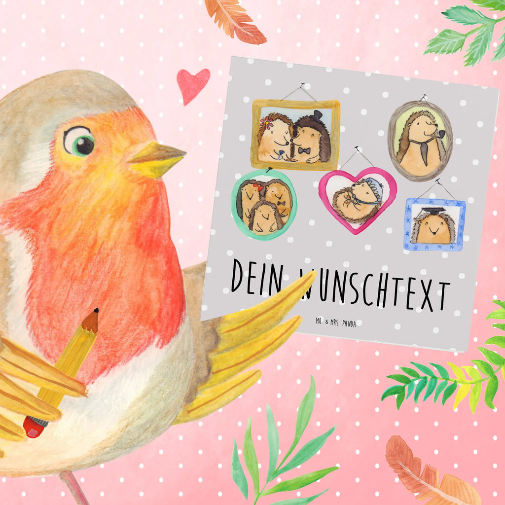 Personalized Deluxe Card Hedgehog family Personalisierte Geburtstagskarte, Grußkarten personalisiert, Personalisierte Hochzeitskarte, Grußkarte als Geldgeschenk, Personalisierte Einladungskarte, Grußkarte selber drucken, Grußkarte selbst gestalten, Personalisierte Karte, Personalisiertere Klappkarte, Grußkarte mit persönlichen Nachrichten, Personalisierte Glückwunschkarte, Grußkarte mit Namen, Personalisierte Grußkarte, Familie, Vatertag, Muttertag, Bruder, Schwester, Mama, Papa, Oma, Opa, Bilder, Zusammenhalt, Liebe, Igel, Glück
