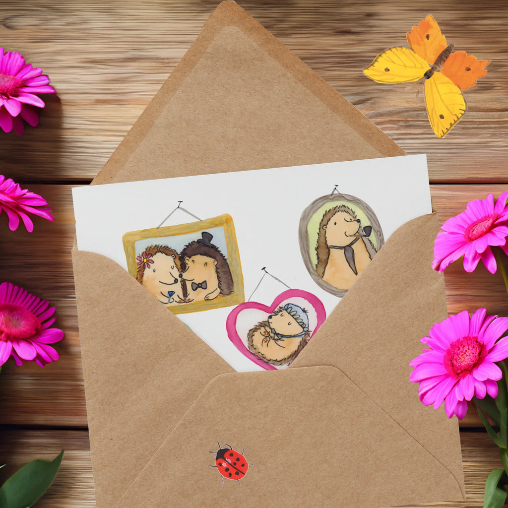 Personalized Deluxe Card Hedgehog family Personalisierte Geburtstagskarte, Grußkarten personalisiert, Personalisierte Hochzeitskarte, Grußkarte als Geldgeschenk, Personalisierte Einladungskarte, Grußkarte selber drucken, Grußkarte selbst gestalten, Personalisierte Karte, Personalisiertere Klappkarte, Grußkarte mit persönlichen Nachrichten, Personalisierte Glückwunschkarte, Grußkarte mit Namen, Personalisierte Grußkarte, Familie, Vatertag, Muttertag, Bruder, Schwester, Mama, Papa, Oma, Opa, Bilder, Zusammenhalt, Liebe, Igel, Glück
