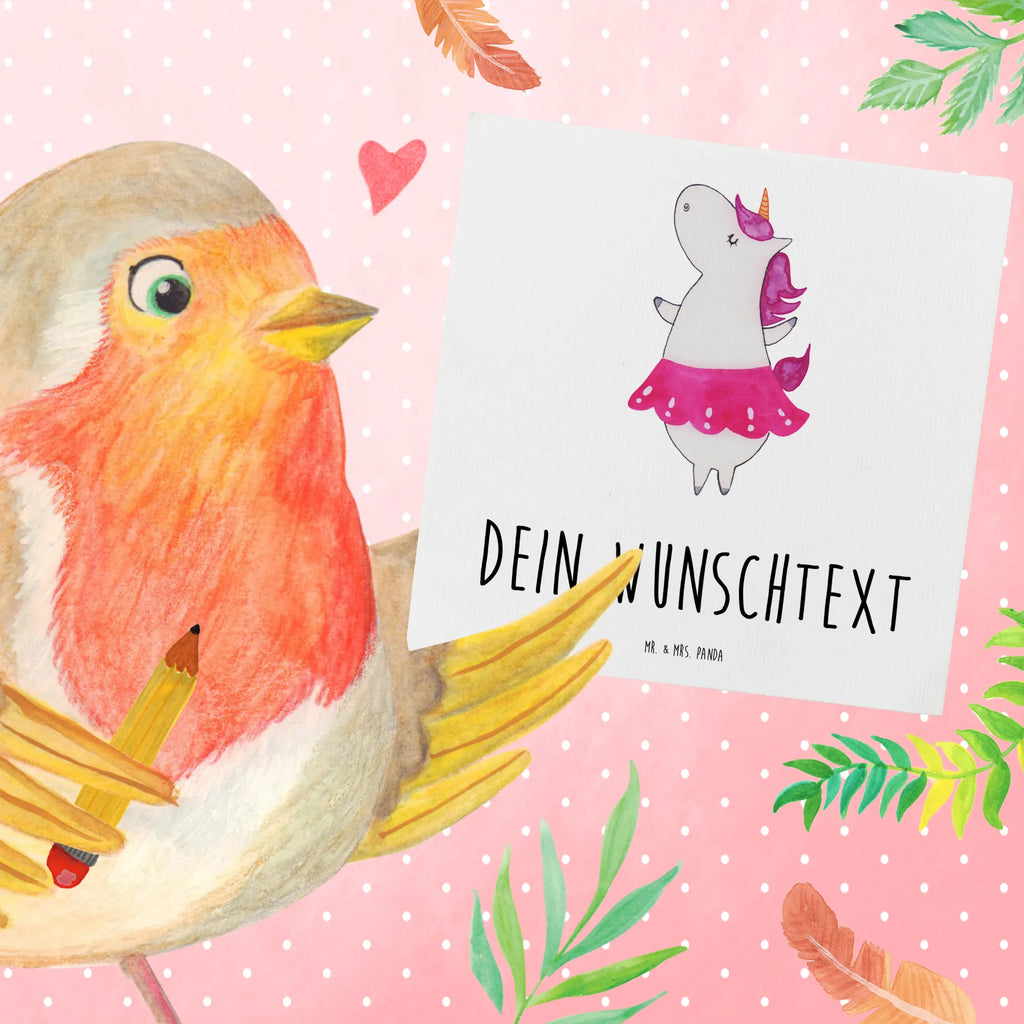 Personalized Deluxe Card unicorn ballerina Grußkarte selbst gestalten, Personalisierte Hochzeitskarte, Personalisierte Geburtstagskarte, Personalisierte Einladungskarte, Grußkarte mit persönlichen Nachrichten, Grußkarte als Geldgeschenk, Personalisierte Grußkarte, Grußkarte mit Namen, Grußkarten personalisiert, Personalisierte Glückwunschkarte, Grußkarte selber drucken, Personalisierte Karte, Personalisiertere Klappkarte, Einhorn, Einhörner, Einhorn Deko, Unicorn, Feiern, Ballerina, Party, Geburtstag, Tänzerin, Wohnung, Lebenslust, Tanzen, Spaß, Lebensfreude