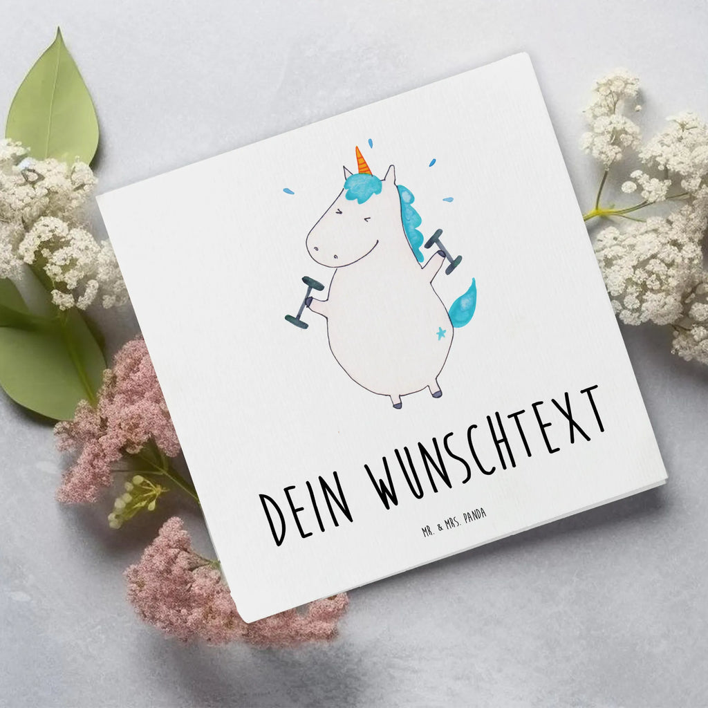 Personalisierte Deluxe Karte Einhorn Fitness Grußkarte als Geldgeschenk, Personalisierte Hochzeitskarte, Personalisierte Einladungskarte, Personalisierte Karte, Personalisiertere Klappkarte, Grußkarte selbst gestalten, Personalisierte Geburtstagskarte, Personalisierte Grußkarte, Grußkarte selber drucken, Grußkarte mit Namen, Grußkarte mit persönlichen Nachrichten, Grußkarten personalisiert, Personalisierte Glückwunschkarte, Einhorn, Einhörner, Einhorn Deko, Unicorn, Pumpen, Sixpack, Abnehmen, Fitness, Diät, Fitnessstudio, Sport, Geräte, Gym