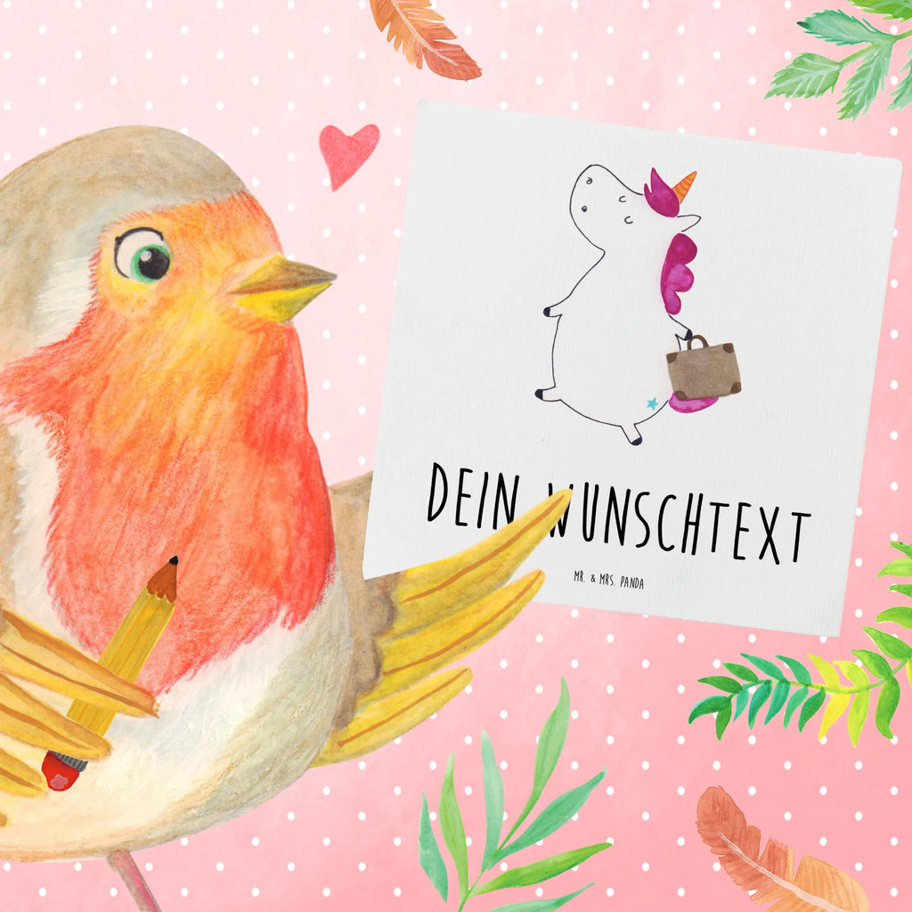 Personalized Deluxe Card unicorn Suitcase Grußkarte selbst gestalten, Personalisierte Einladungskarte, Personalisierte Glückwunschkarte, Grußkarten personalisiert, Grußkarte mit Namen, Personalisierte Grußkarte, Grußkarte als Geldgeschenk, Personalisierte Karte, Grußkarte mit persönlichen Nachrichten, Personalisierte Geburtstagskarte, Grußkarte selber drucken, Personalisiertere Klappkarte, Personalisierte Hochzeitskarte, Einhorn, Einhörner, Einhorn Deko, Unicorn, lustig, Abenteuer, Verreisen, Koffer, albern, witzig, Kind, Spaß, Gepäck, Erwachsen, unicorn, Reise