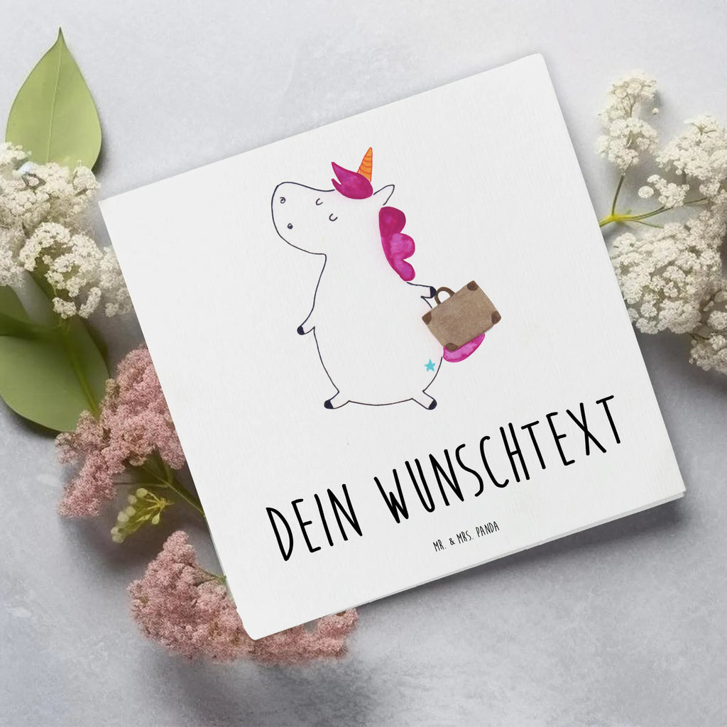 Personalized Deluxe Card unicorn Suitcase Grußkarte selbst gestalten, Personalisierte Einladungskarte, Personalisierte Glückwunschkarte, Grußkarten personalisiert, Grußkarte mit Namen, Personalisierte Grußkarte, Grußkarte als Geldgeschenk, Personalisierte Karte, Grußkarte mit persönlichen Nachrichten, Personalisierte Geburtstagskarte, Grußkarte selber drucken, Personalisiertere Klappkarte, Personalisierte Hochzeitskarte, Einhorn, Einhörner, Einhorn Deko, Unicorn, lustig, Abenteuer, Verreisen, Koffer, albern, witzig, Kind, Spaß, Gepäck, Erwachsen, unicorn, Reise