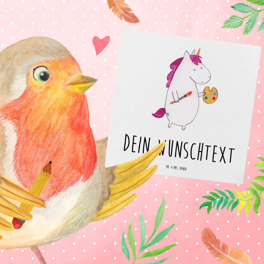 Personalized Deluxe Card unicorn Artist Personalisierte Karte, Personalisierte Einladungskarte, Personalisiertere Klappkarte, Personalisierte Geburtstagskarte, Grußkarte mit Namen, Grußkarte mit persönlichen Nachrichten, Grußkarte selbst gestalten, Grußkarte als Geldgeschenk, Personalisierte Grußkarte, Grußkarte selber drucken, Personalisierte Glückwunschkarte, Personalisierte Hochzeitskarte, Grußkarten personalisiert, Einhorn, Einhörner, Einhorn Deko, Unicorn, Maler, Malen, Englisch, Stift, Zeichnen, Pinsel, Farbe, Künstler, Welt, Artist, Geschenk