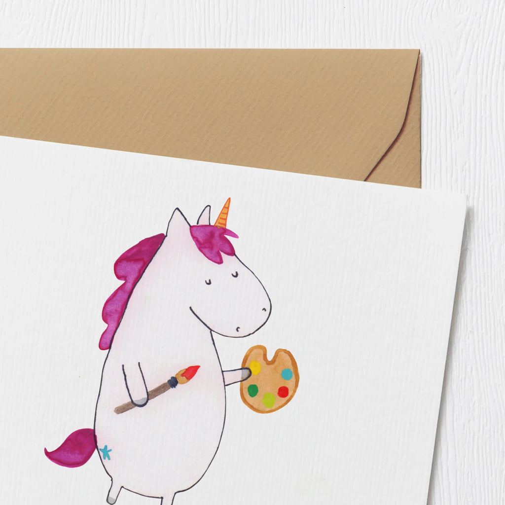 Personalized Deluxe Card unicorn Artist Personalisierte Karte, Personalisierte Einladungskarte, Personalisiertere Klappkarte, Personalisierte Geburtstagskarte, Grußkarte mit Namen, Grußkarte mit persönlichen Nachrichten, Grußkarte selbst gestalten, Grußkarte als Geldgeschenk, Personalisierte Grußkarte, Grußkarte selber drucken, Personalisierte Glückwunschkarte, Personalisierte Hochzeitskarte, Grußkarten personalisiert, Einhorn, Einhörner, Einhorn Deko, Unicorn, Maler, Malen, Englisch, Stift, Zeichnen, Pinsel, Farbe, Künstler, Welt, Artist, Geschenk