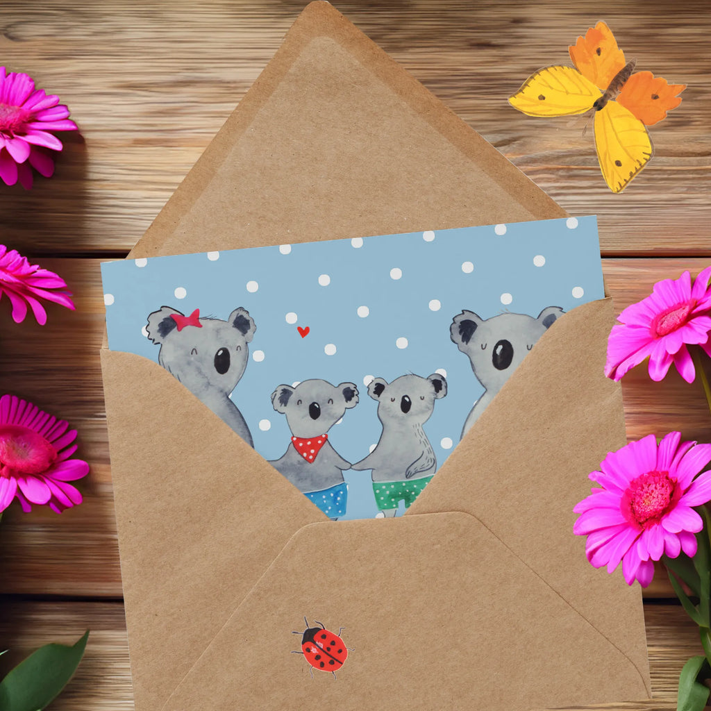 Personalisierte Deluxe Karte Koala Familie zwei Grußkarte als Geldgeschenk, Personalisierte Geburtstagskarte, Personalisierte Glückwunschkarte, Personalisierte Hochzeitskarte, Grußkarte mit persönlichen Nachrichten, Grußkarte selbst gestalten, Grußkarten personalisiert, Personalisierte Einladungskarte, Personalisiertere Klappkarte, Grußkarte mit Namen, Personalisierte Karte, Personalisierte Grußkarte, Grußkarte selber drucken, Familie, Vatertag, Muttertag, Bruder, Schwester, Mama, Papa, Oma, Opa, Koalabär, Lieblingsfamilie, Koalafamilie, Familienleben, beste Familie, Koala, Familienzeit