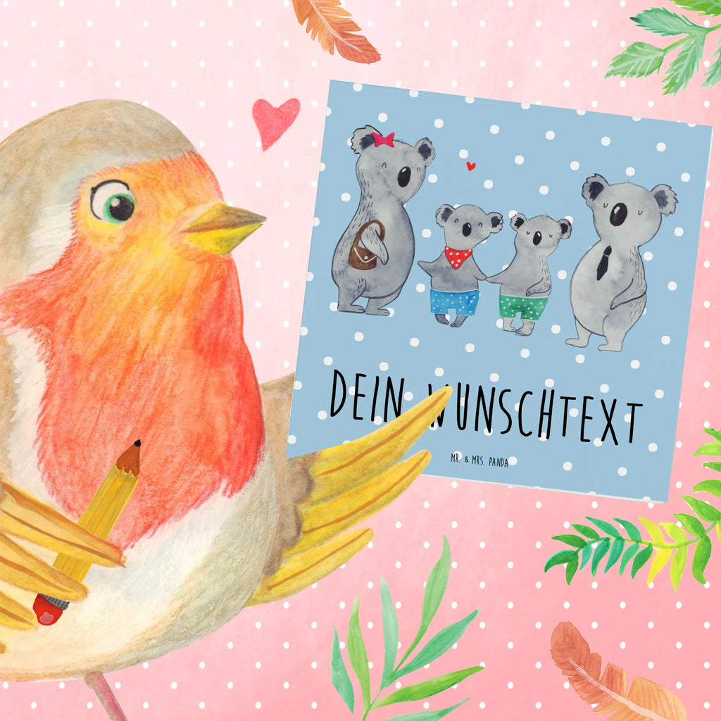 Personalisierte Deluxe Karte Koala Familie zwei Grußkarte als Geldgeschenk, Personalisierte Geburtstagskarte, Personalisierte Glückwunschkarte, Personalisierte Hochzeitskarte, Grußkarte mit persönlichen Nachrichten, Grußkarte selbst gestalten, Grußkarten personalisiert, Personalisierte Einladungskarte, Personalisiertere Klappkarte, Grußkarte mit Namen, Personalisierte Karte, Personalisierte Grußkarte, Grußkarte selber drucken, Familie, Vatertag, Muttertag, Bruder, Schwester, Mama, Papa, Oma, Opa, Koalabär, Lieblingsfamilie, Koalafamilie, Familienleben, beste Familie, Koala, Familienzeit