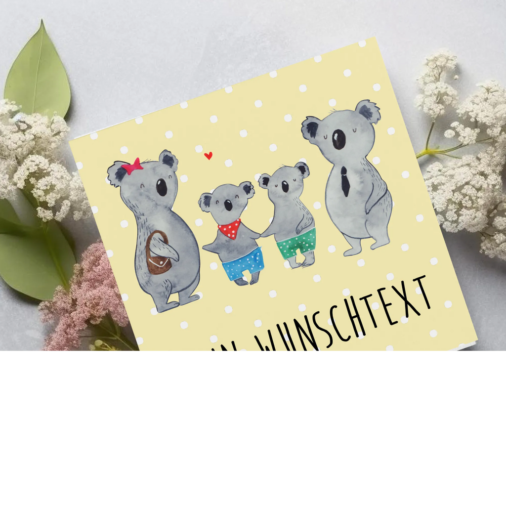 Personalisierte Deluxe Karte Koala Familie zwei Grußkarte als Geldgeschenk, Personalisierte Geburtstagskarte, Personalisierte Glückwunschkarte, Personalisierte Hochzeitskarte, Grußkarte mit persönlichen Nachrichten, Grußkarte selbst gestalten, Grußkarten personalisiert, Personalisierte Einladungskarte, Personalisiertere Klappkarte, Grußkarte mit Namen, Personalisierte Karte, Personalisierte Grußkarte, Grußkarte selber drucken, Familie, Vatertag, Muttertag, Bruder, Schwester, Mama, Papa, Oma, Opa, Koalabär, Lieblingsfamilie, Koalafamilie, Familienleben, beste Familie, Koala, Familienzeit