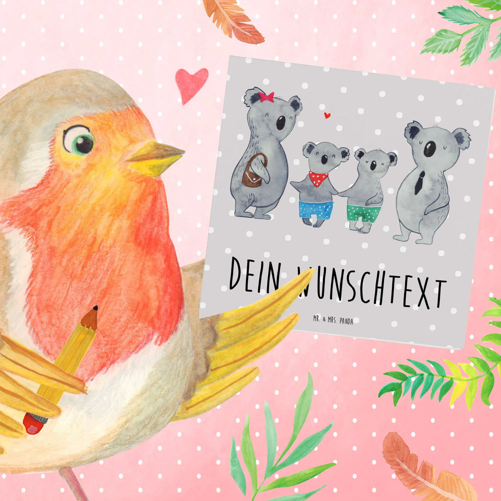 Personalisierte Deluxe Karte Koala Familie zwei Grußkarte als Geldgeschenk, Personalisierte Geburtstagskarte, Personalisierte Glückwunschkarte, Personalisierte Hochzeitskarte, Grußkarte mit persönlichen Nachrichten, Grußkarte selbst gestalten, Grußkarten personalisiert, Personalisierte Einladungskarte, Personalisiertere Klappkarte, Grußkarte mit Namen, Personalisierte Karte, Personalisierte Grußkarte, Grußkarte selber drucken, Familie, Vatertag, Muttertag, Bruder, Schwester, Mama, Papa, Oma, Opa, Koalabär, Lieblingsfamilie, Koalafamilie, Familienleben, beste Familie, Koala, Familienzeit