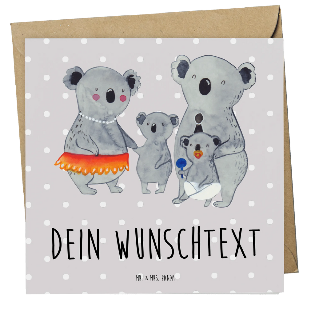 Personalized Deluxe Card Koala Family Personalisierte Karte, Personalisierte Geburtstagskarte, Grußkarte selber drucken, Grußkarte selbst gestalten, Personalisierte Grußkarte, Personalisiertere Klappkarte, Grußkarten personalisiert, Grußkarte als Geldgeschenk, Grußkarte mit Namen, Personalisierte Glückwunschkarte, Personalisierte Einladungskarte, Personalisierte Hochzeitskarte, Grußkarte mit persönlichen Nachrichten, Familie, Vatertag, Muttertag, Bruder, Schwester, Mama, Papa, Oma, Opa, Koala, Familienleben, Family, Geschwister, Koalas, Kinder