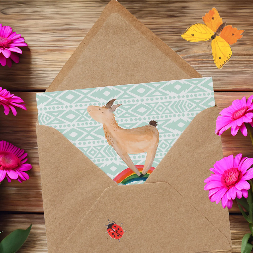Personalisierte Deluxe Karte Lama Regenbogen Personalisierte Einladungskarte, Grußkarte selbst gestalten, Grußkarte mit Namen, Grußkarte selber drucken, Personalisiertere Klappkarte, Grußkarte mit persönlichen Nachrichten, Grußkarte als Geldgeschenk, Grußkarten personalisiert, Personalisierte Geburtstagskarte, Personalisierte Hochzeitskarte, Personalisierte Glückwunschkarte, Personalisierte Grußkarte, Personalisierte Karte, Lama, Alpaka, Lamas, Schule, Haters, Außenseiter, Abi, Regenbogen, Wolkenland, Selbstständig, Hobby, Haters gonna hate, Freiheit