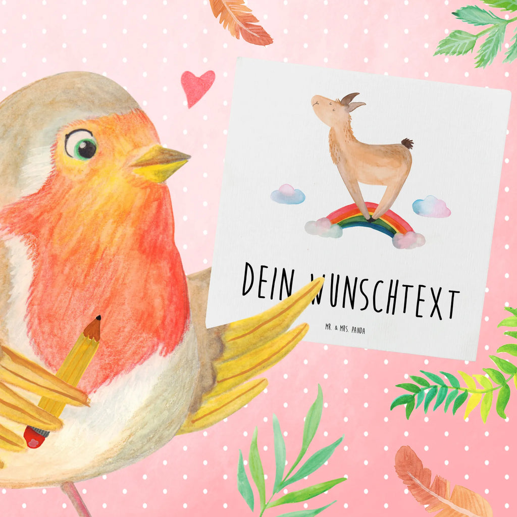 Personalisierte Deluxe Karte Lama Regenbogen Personalisierte Einladungskarte, Grußkarte selbst gestalten, Grußkarte mit Namen, Grußkarte selber drucken, Personalisiertere Klappkarte, Grußkarte mit persönlichen Nachrichten, Grußkarte als Geldgeschenk, Grußkarten personalisiert, Personalisierte Geburtstagskarte, Personalisierte Hochzeitskarte, Personalisierte Glückwunschkarte, Personalisierte Grußkarte, Personalisierte Karte, Lama, Alpaka, Lamas, Schule, Haters, Außenseiter, Abi, Regenbogen, Wolkenland, Selbstständig, Hobby, Haters gonna hate, Freiheit