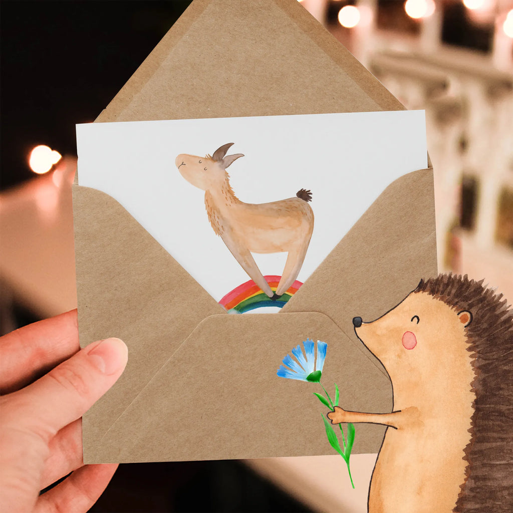 Personalisierte Deluxe Karte Lama Regenbogen Personalisierte Einladungskarte, Grußkarte selbst gestalten, Grußkarte mit Namen, Grußkarte selber drucken, Personalisiertere Klappkarte, Grußkarte mit persönlichen Nachrichten, Grußkarte als Geldgeschenk, Grußkarten personalisiert, Personalisierte Geburtstagskarte, Personalisierte Hochzeitskarte, Personalisierte Glückwunschkarte, Personalisierte Grußkarte, Personalisierte Karte, Lama, Alpaka, Lamas, Schule, Haters, Außenseiter, Abi, Regenbogen, Wolkenland, Selbstständig, Hobby, Haters gonna hate, Freiheit